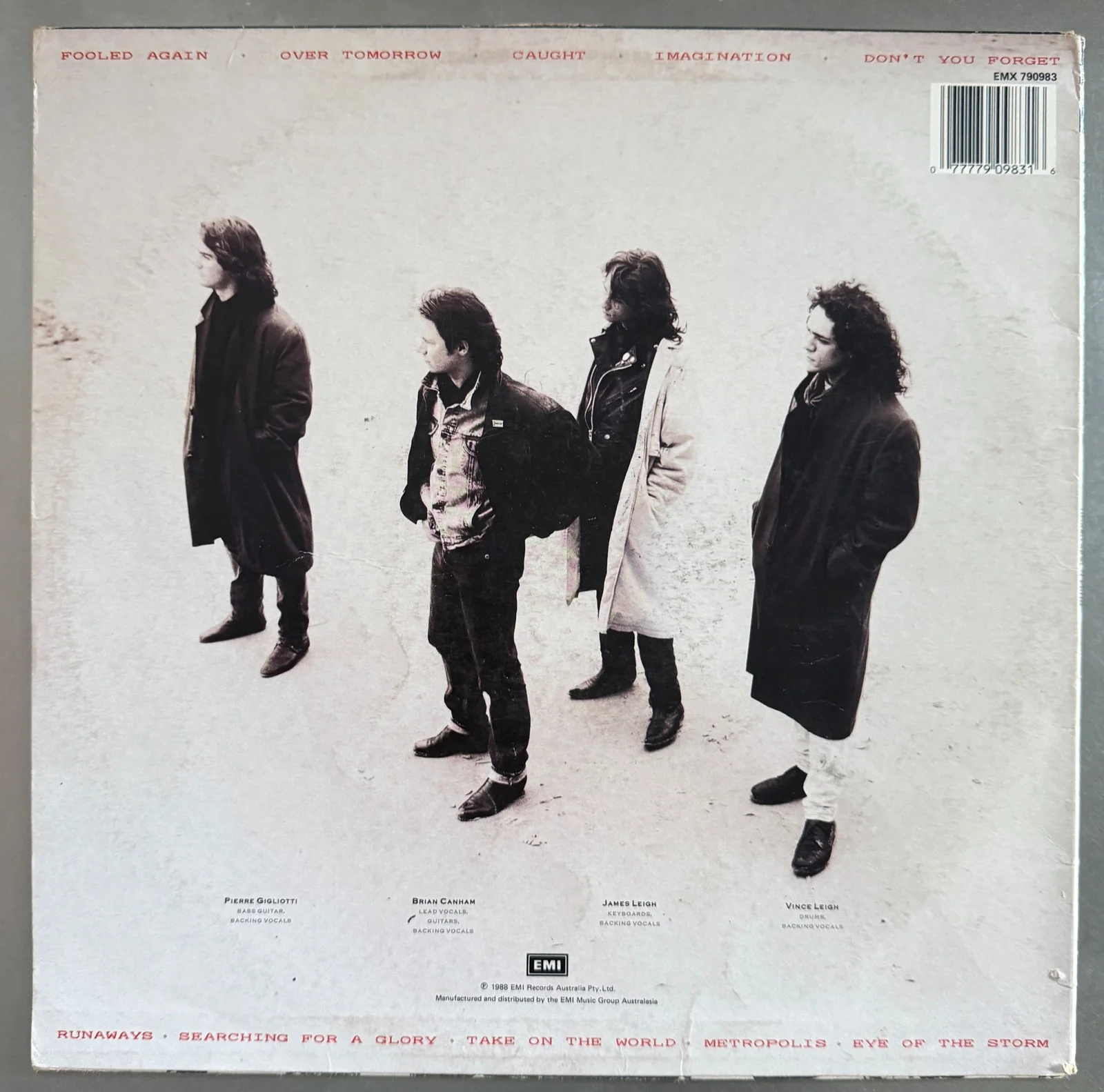 Pseudo Echo : Race LP fully signed / autographed vinyl ( Love An Adventure ), image 2