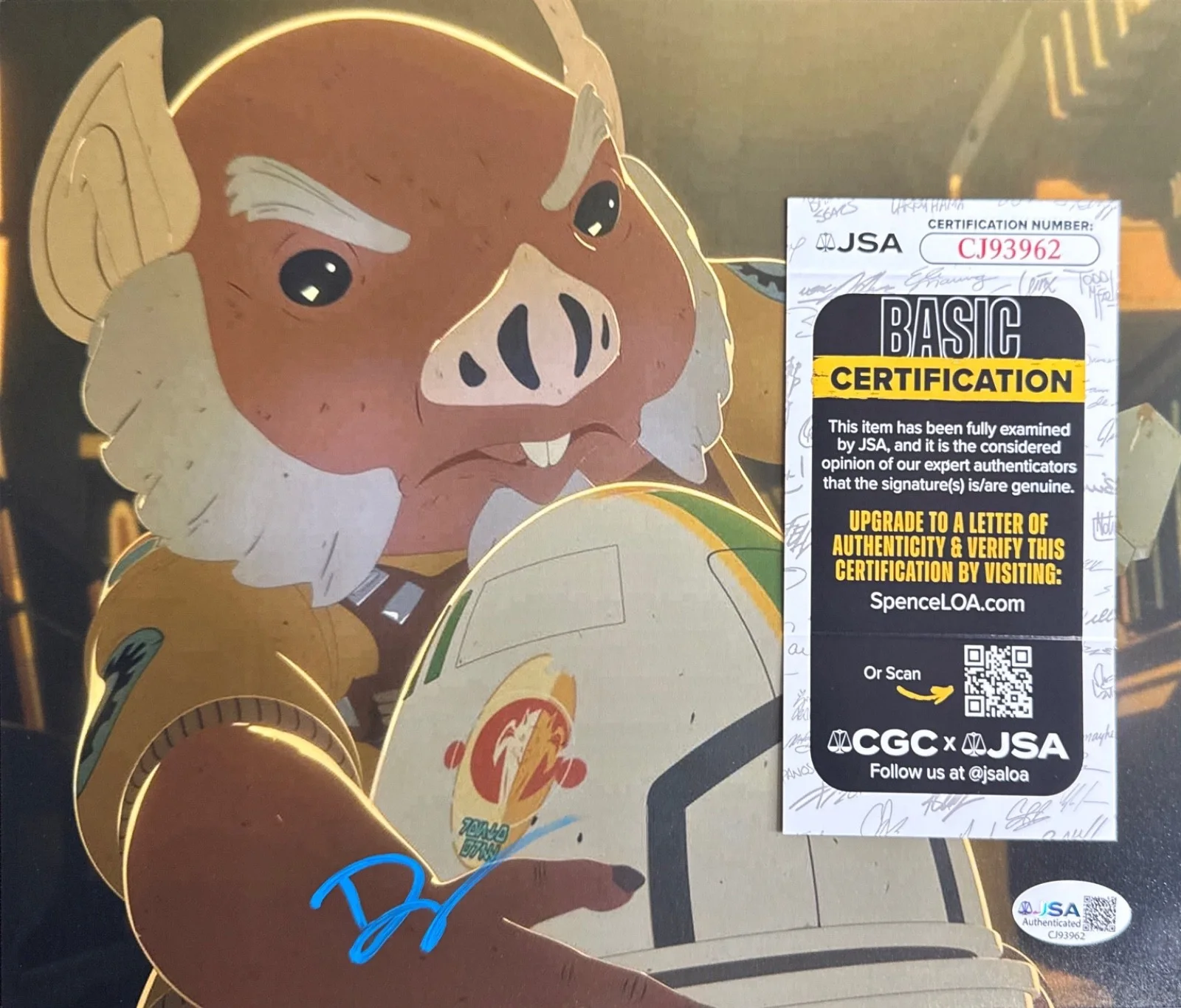 Bobby Moynihan — Bobby Moynihan Signed 8x10 Star Wars Resistance Photo JSA CJ93962, изображение 2