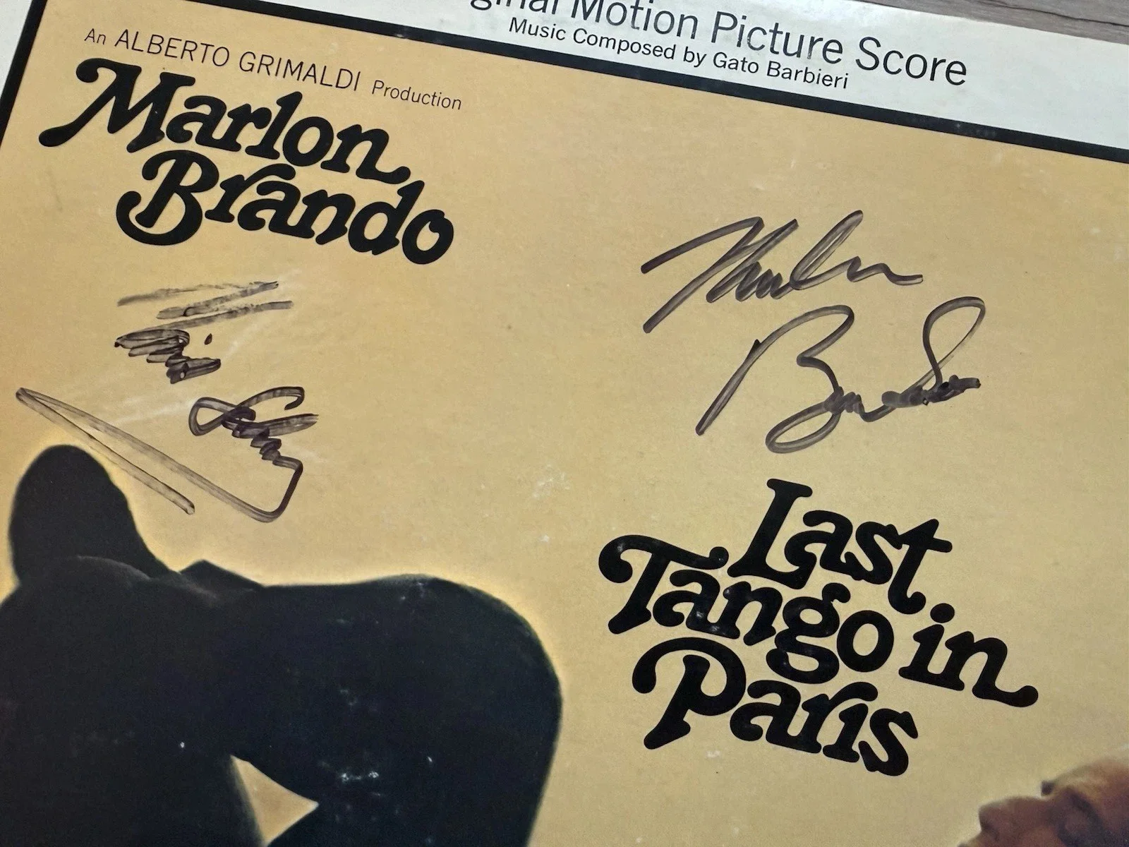 Marlon Brando Maria Schneider signed The Last Tango In Paris OST album, изображение 2