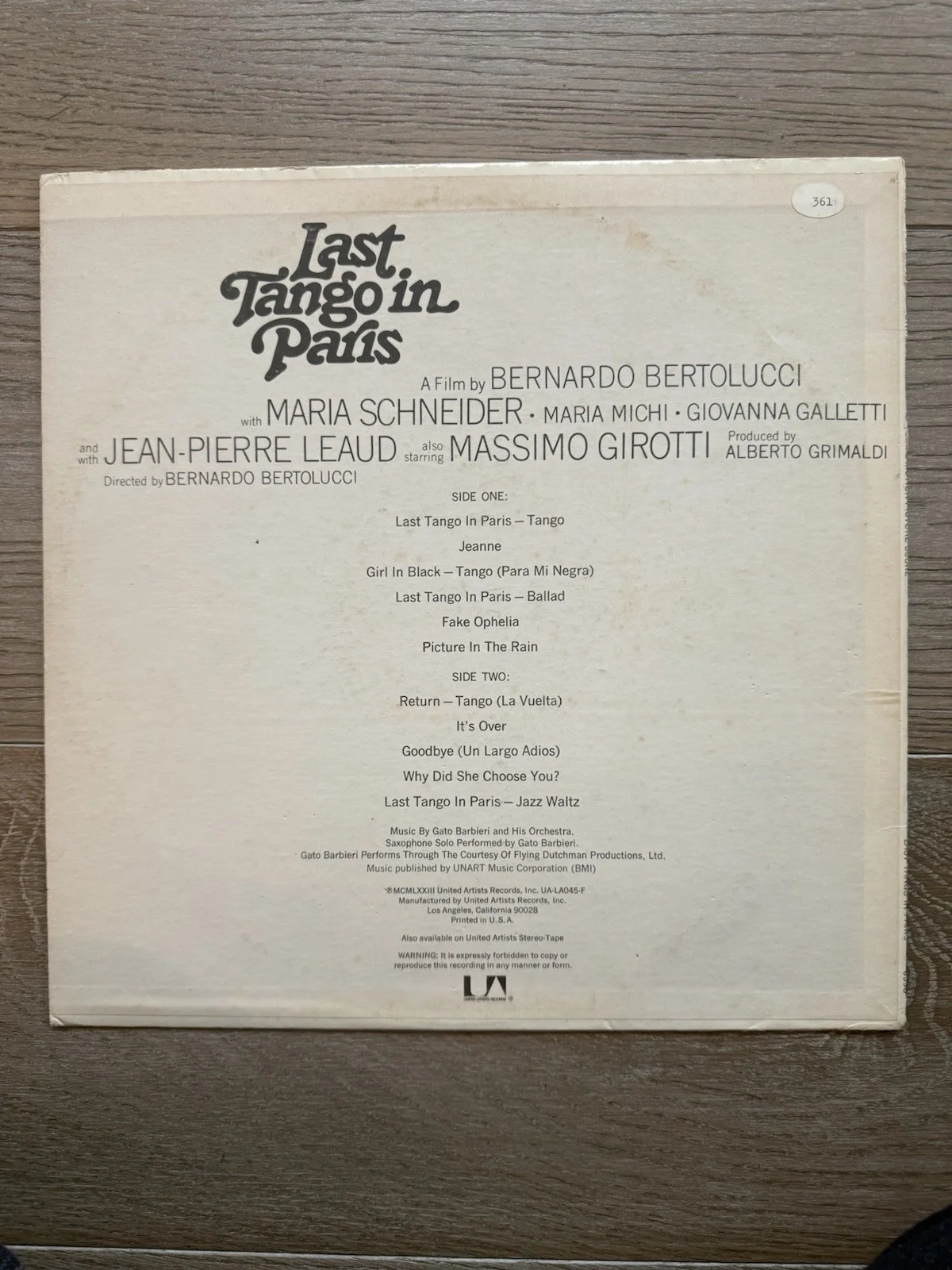 Marlon Brando Maria Schneider signed The Last Tango In Paris OST album, изображение 3