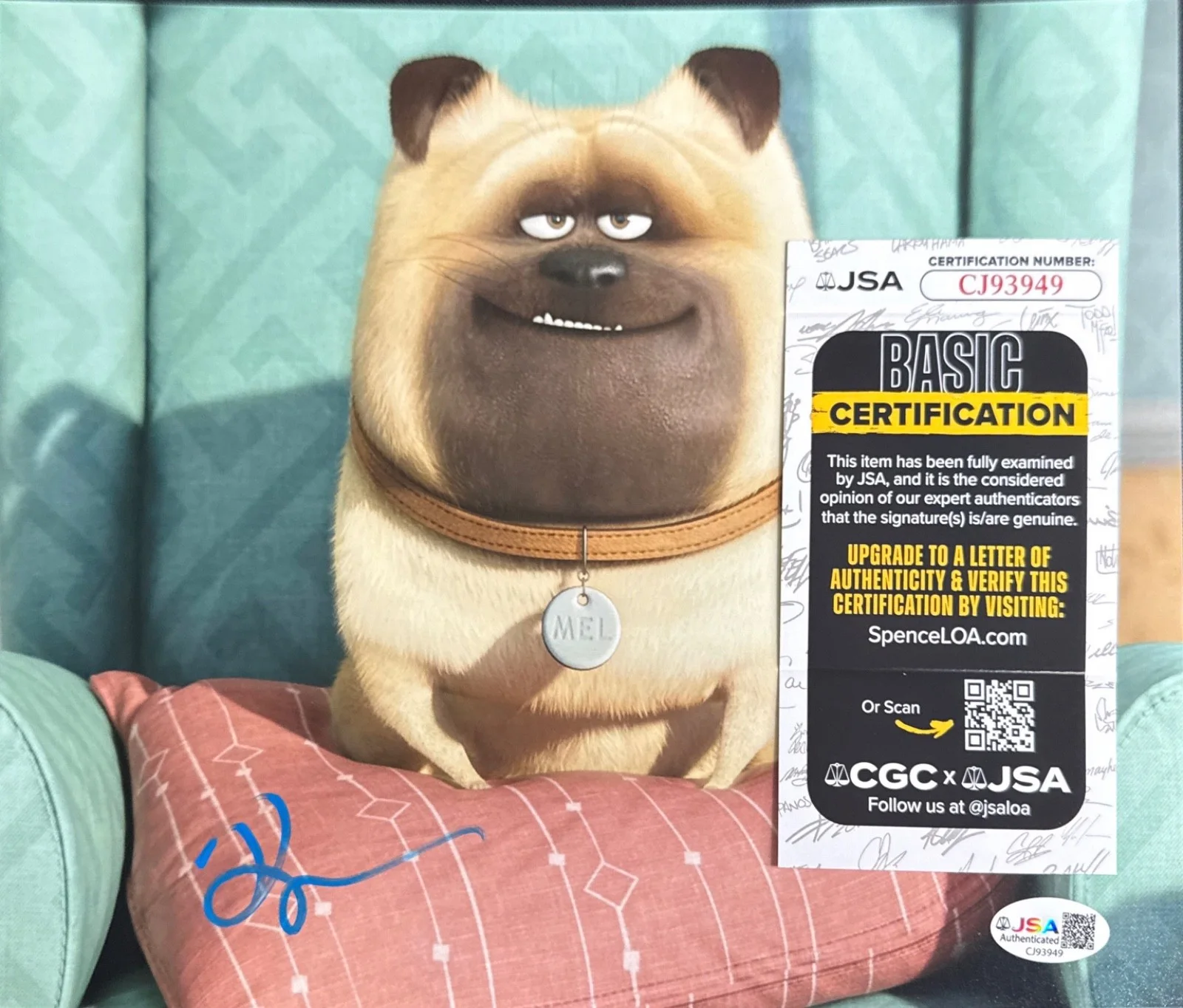 Bobby Moynihan — Bobby Moynihan Signed 8x10 Secret Life Of Pets Mel Photo JSA CJ93949, изображение 2