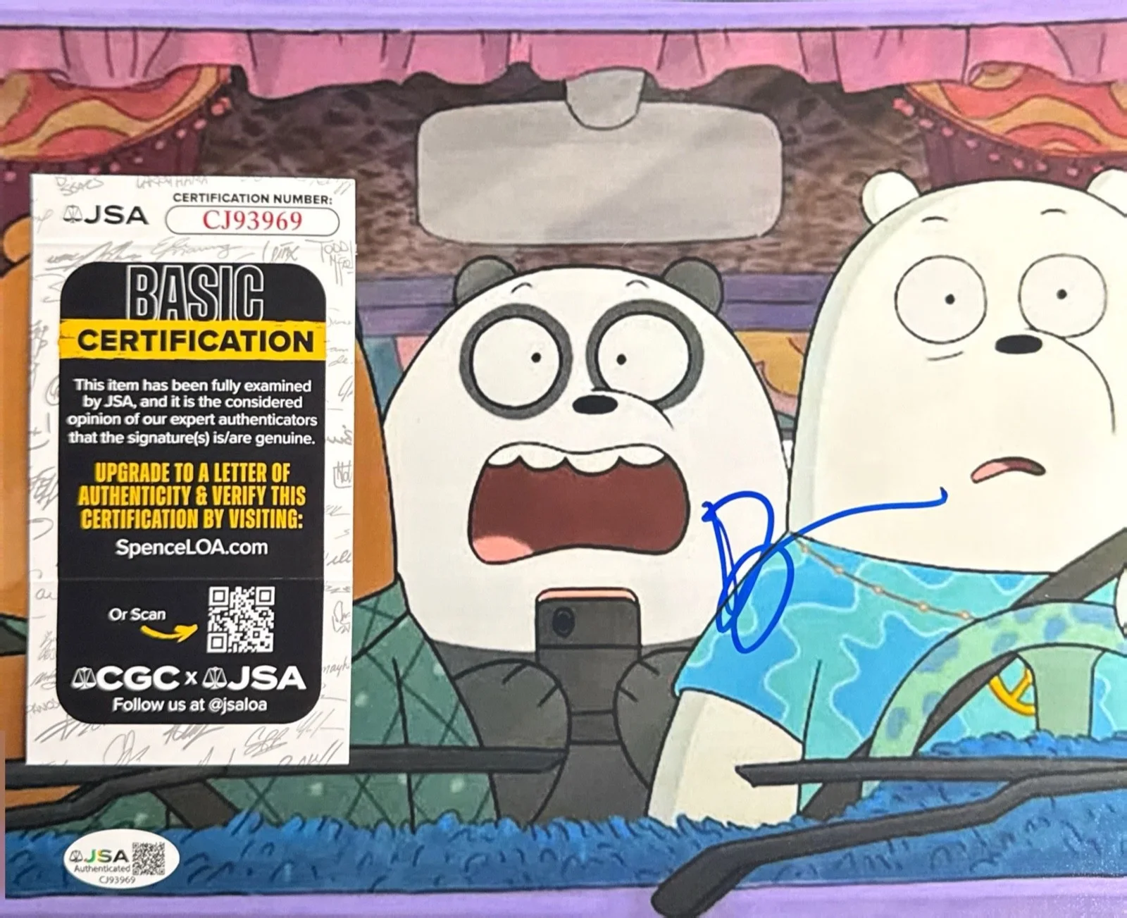 Bobby Moynihan — Bobby Moynihan Signed 8x10 We Bare Bears Photo JSA CJ93969, изображение 2