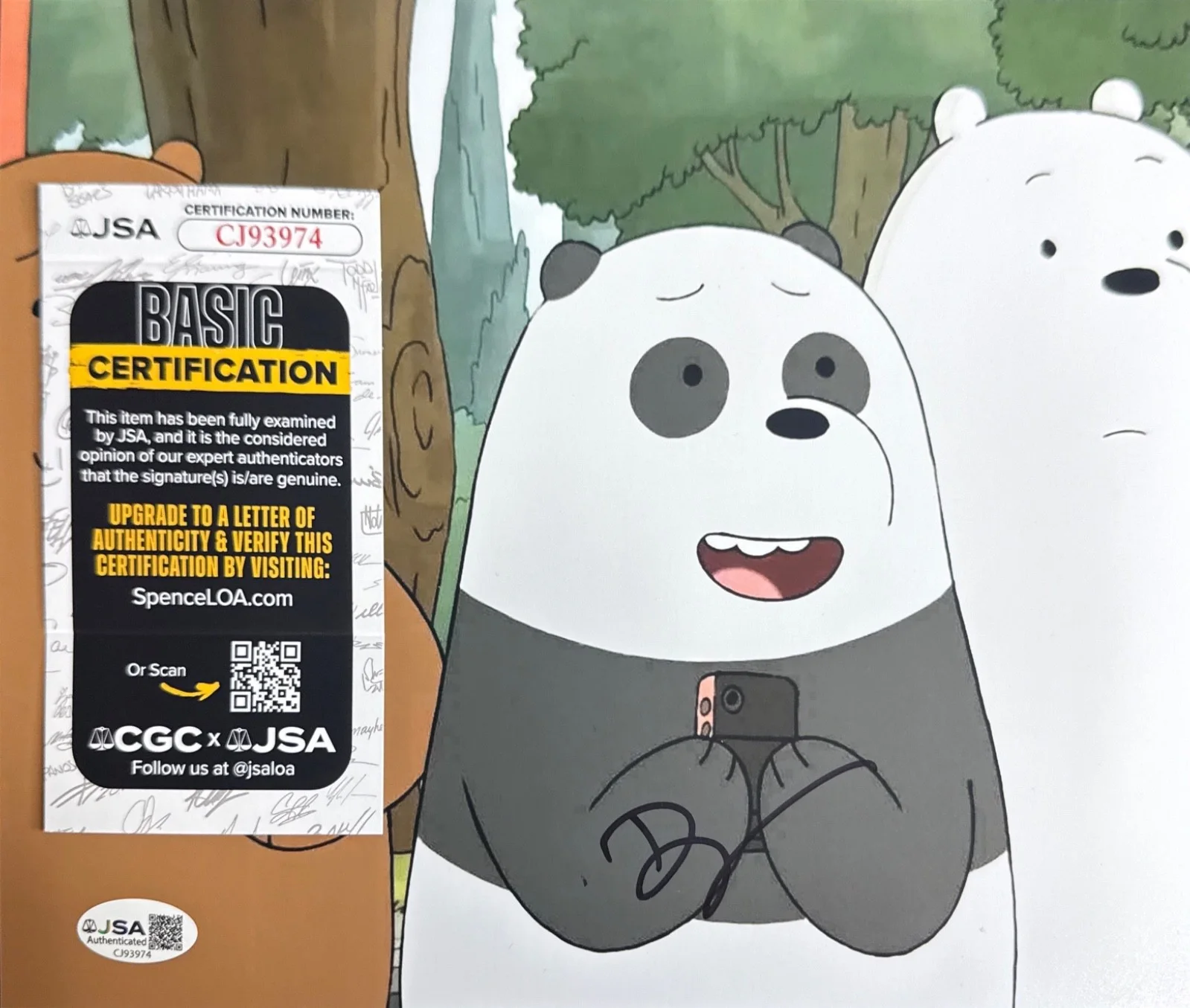 Bobby Moynihan — Bobby Moynihan Signed 8x10 We Bare Bears Photo JSA CJ93974, image 2