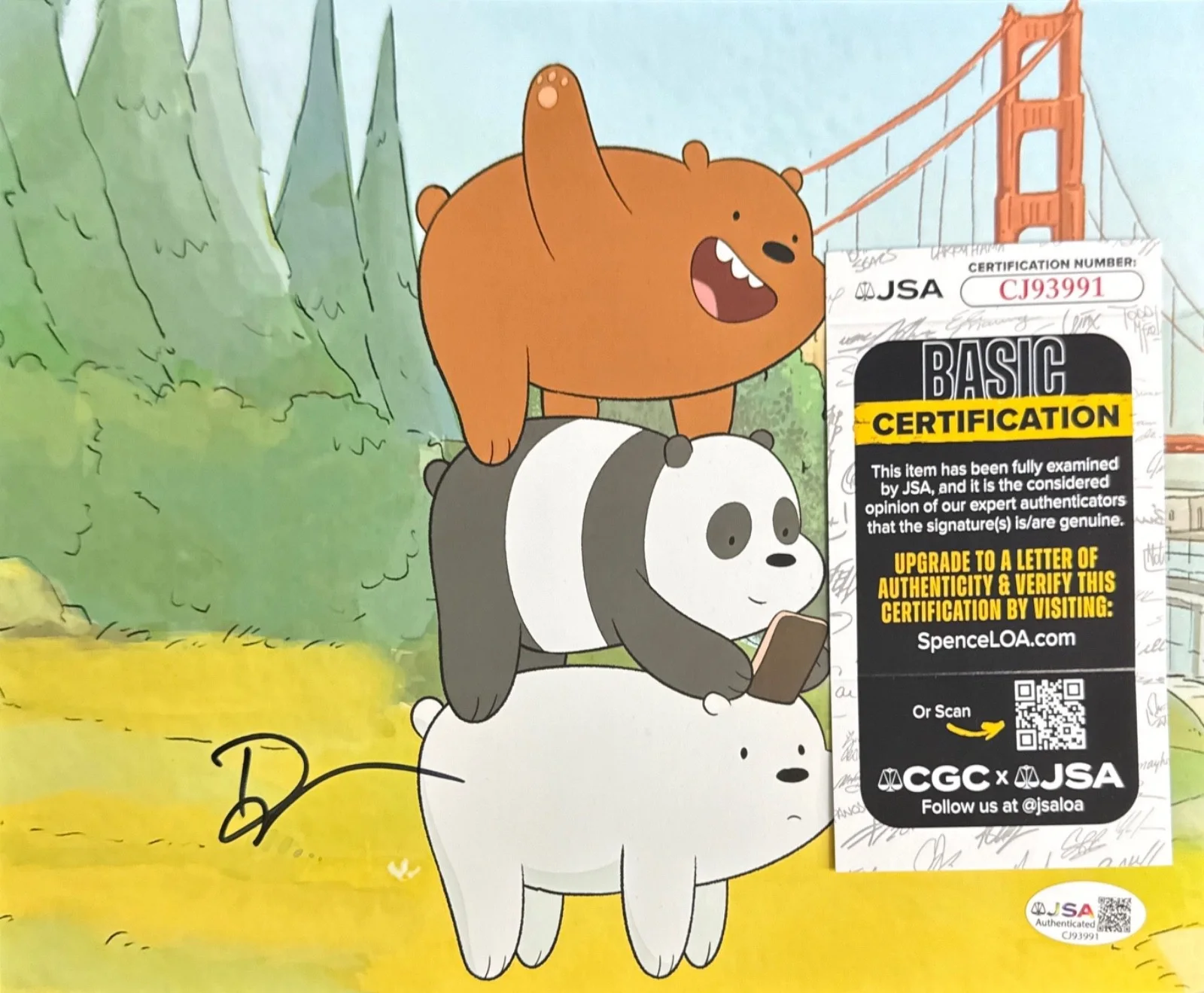 Bobby Moynihan — Bobby Moynihan Signed 8x10 We Bare Bears Photo JSA CJ93991, изображение 2