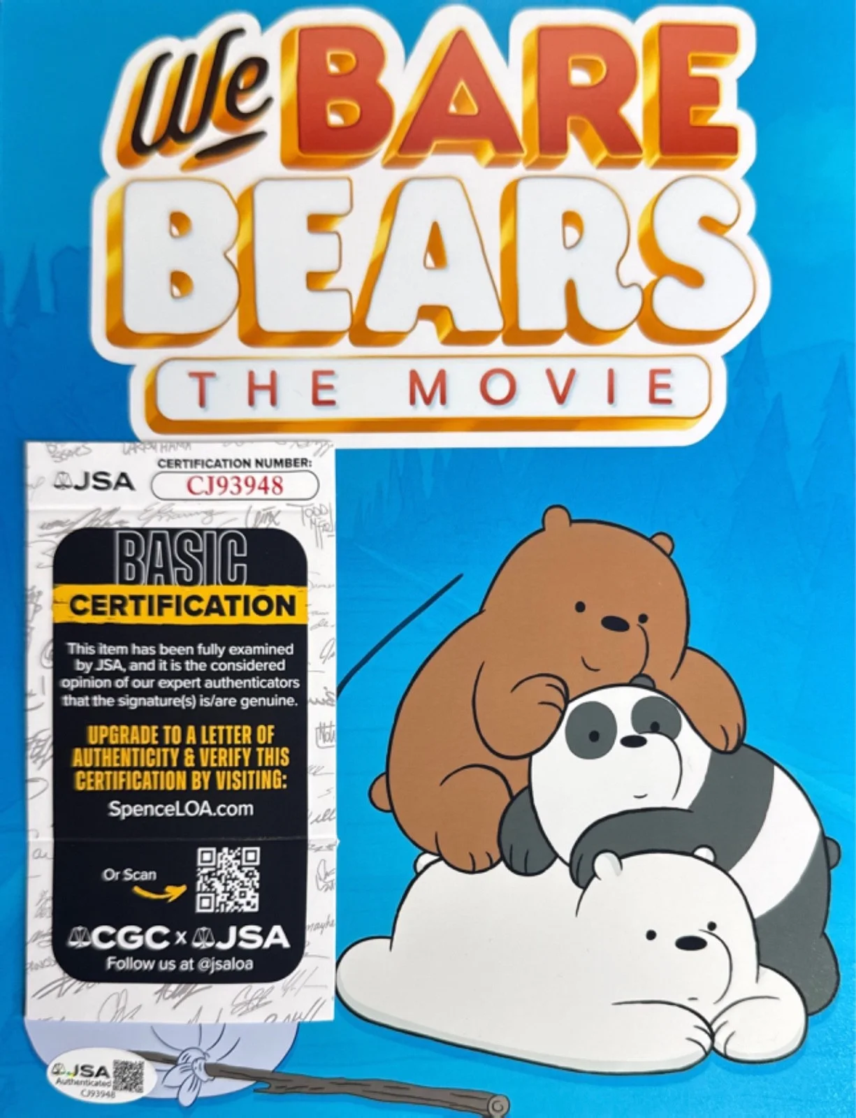 Bobby Moynihan — Bobby Moynihan Signed 8x10 We Bare Bears Photo JSA CJ93948, изображение 2