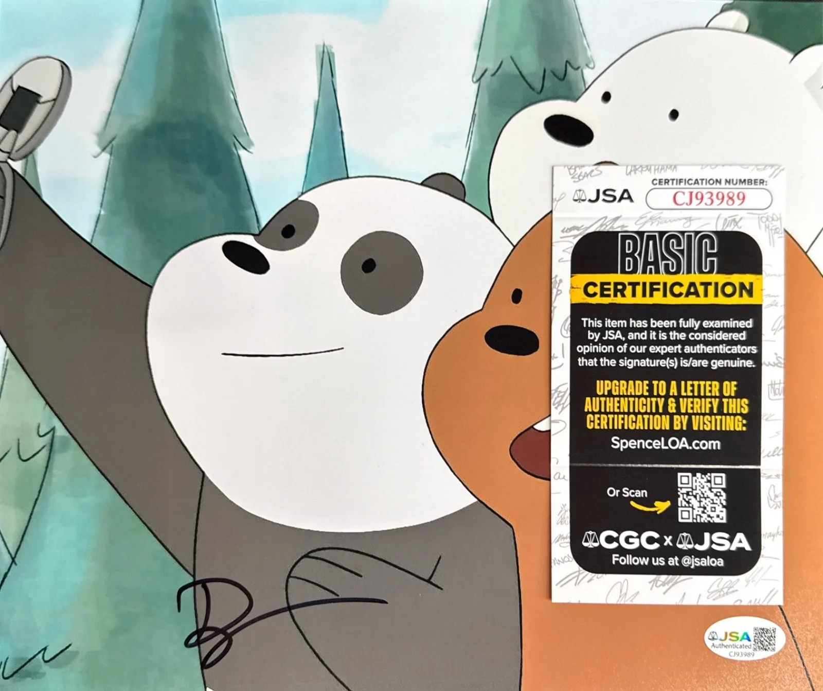Bobby Moynihan — Bobby Moynihan Signed 8x10 We Bare Bears Photo JSA CJ93989, изображение 2