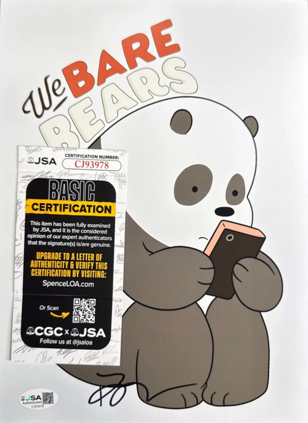 Bobby Moynihan — Bobby Moynihan Signed 8x10 We Bare Bears Photo JSA CJ93978, изображение 2