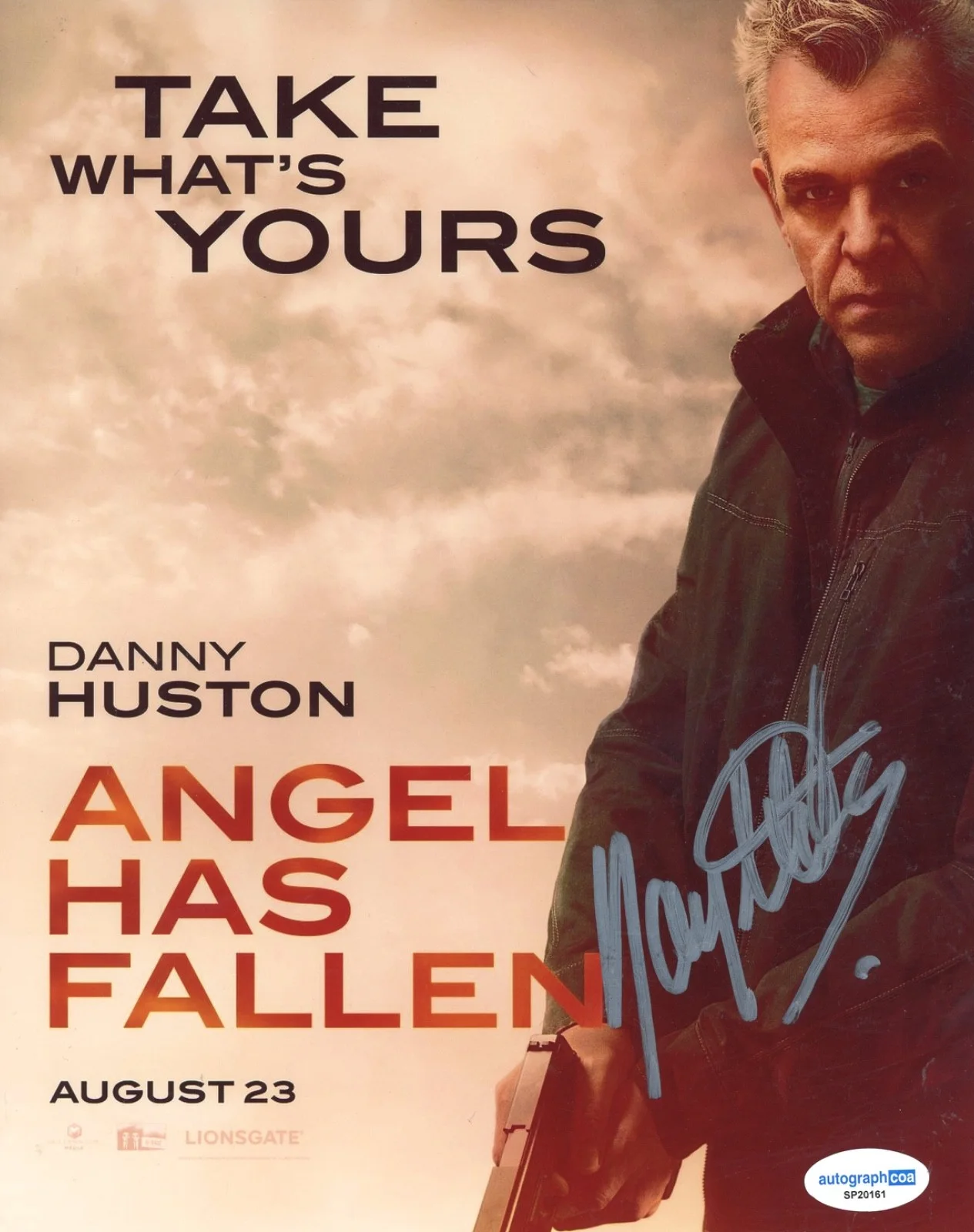 Danny Huston — Danny Huston "Angel Has Fallen" Signed Autograph 8x10 Photo Actor ACOA COA