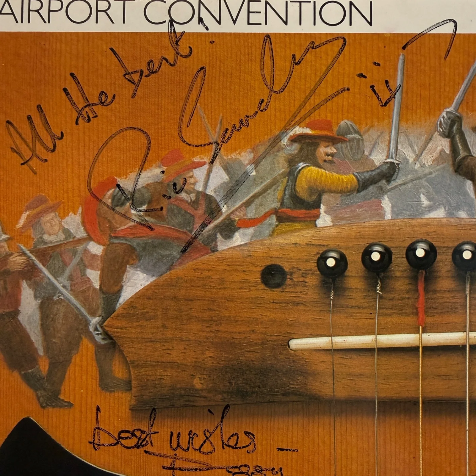 FAIRPORT CONVENTION "Red & Gold" AUTOGRAPHED BY ALL 5 - USA vinyl with insert NM, изображение 3