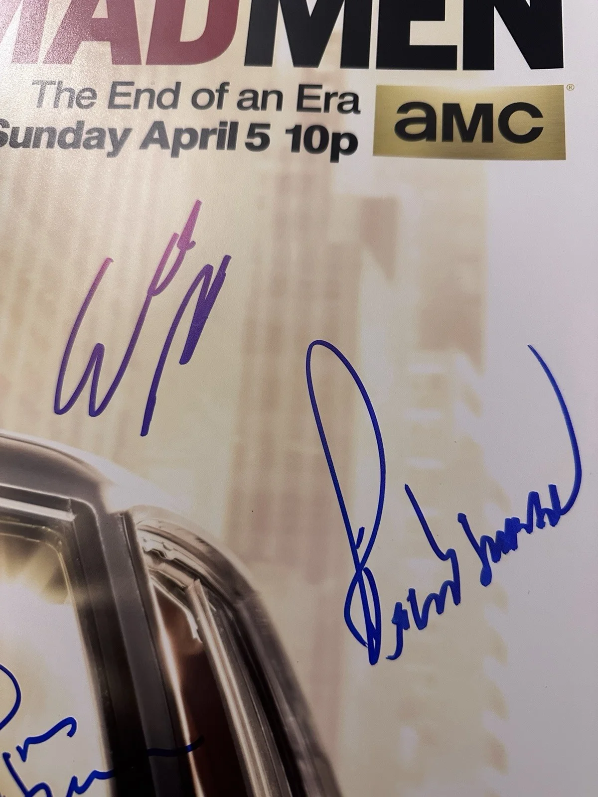 Rare Mad Men Hamm Moss Hendricks Slattery Morse Signed Po Beckett wLOA Auth, image 2