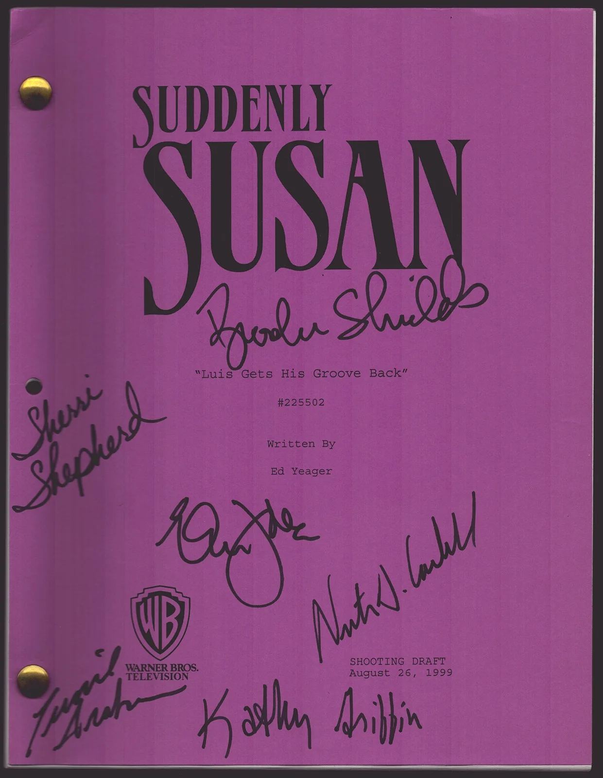 Currie Graham, Nestor Carbonell, Kathy Griffin, Eric Idle — SUDDENLY SUSAN TV CAST - SCRIPT SIGNED CIRCA 1999 WITH CO-SIGNERS