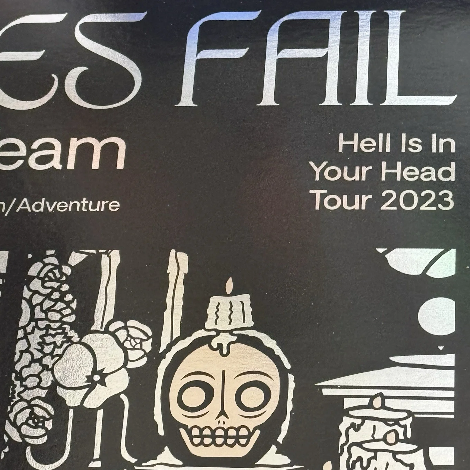 Senses Fail 2023 Hell Is In Your Head VIP Tour Poster 11x17 Foil Official Rare, изображение 3