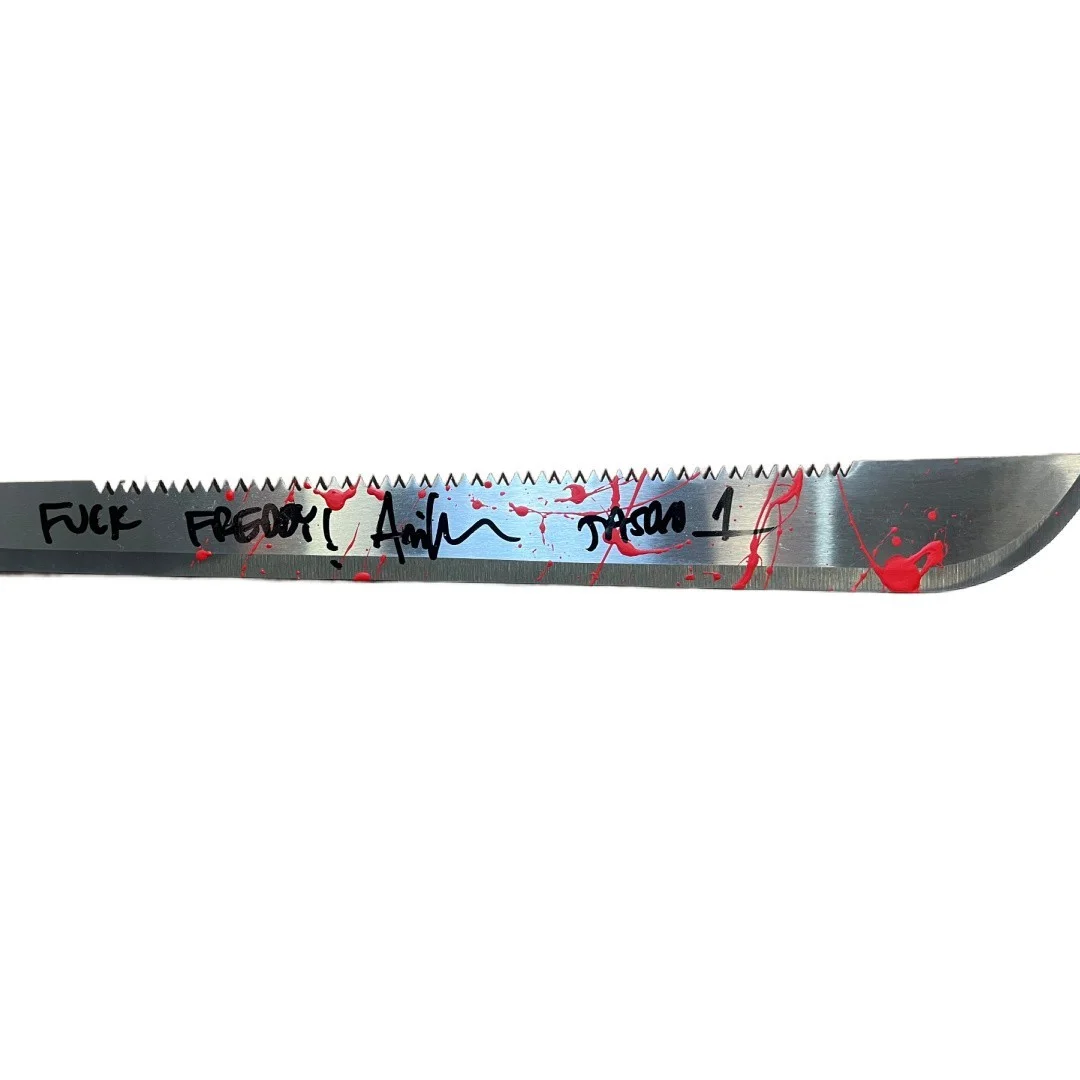 Ari Lehman — Ari Lehman autographed signed inscribed machete Friday the 13th JSA Jason, image 2