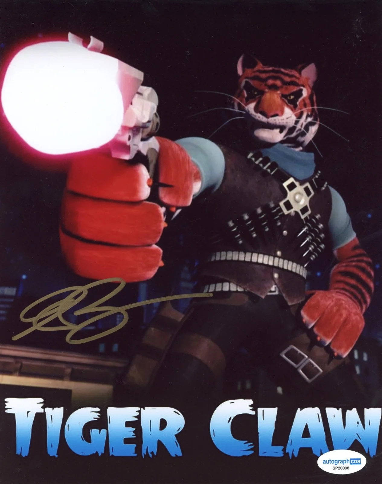 Eric Bauza — Eric Bauza Teenage Mutant Ninja Turtles Signed 8x10 Photo TMNT Tiger Claw ACOA
