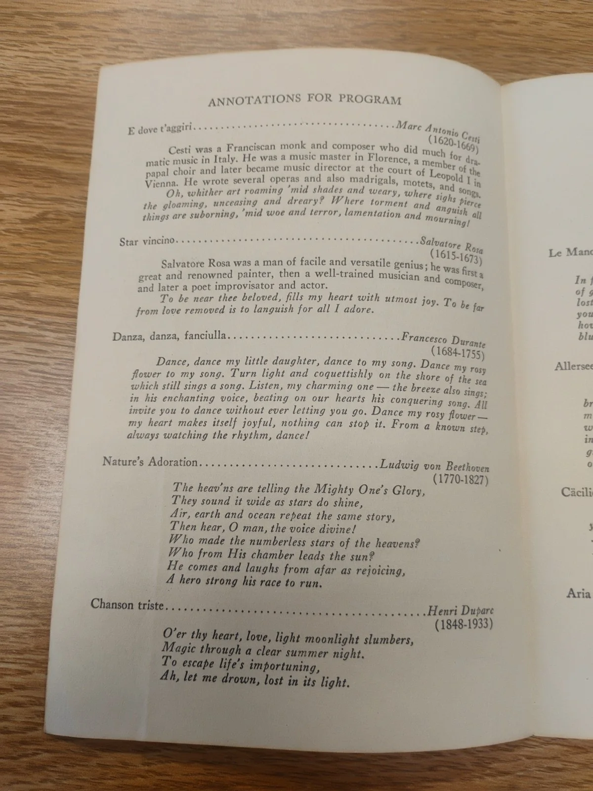 Singer Baritone CONRAD THIBAULT Vintage Signed Concert Program Playbook Bill, image 5