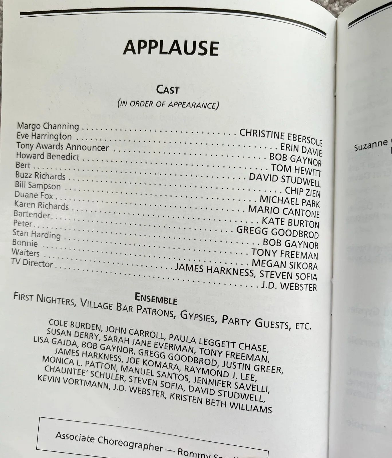 Applause Signed In Person Broadway Playbill - Kate Burton, image 4