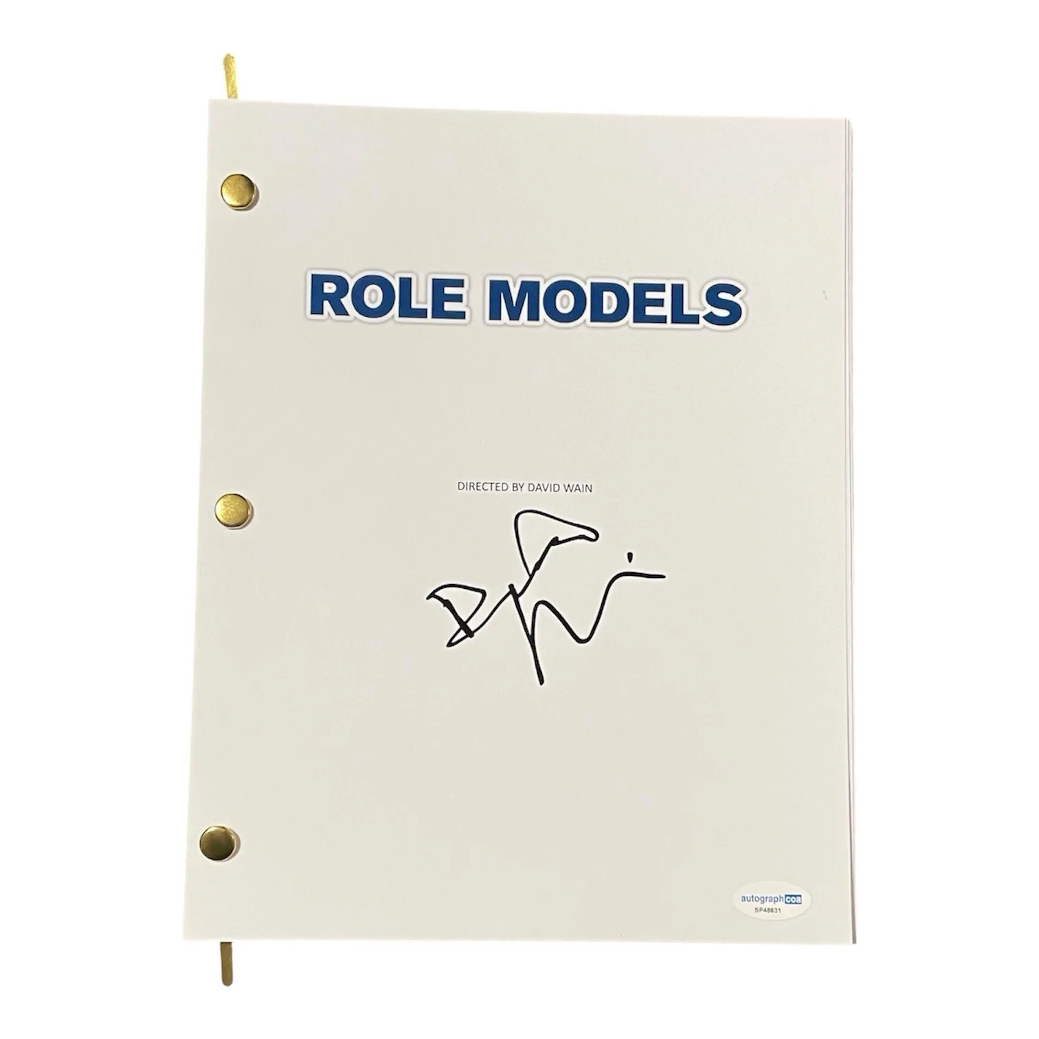 David Wain Signed Autographed Role Models Full Movie Script ACOA, image 2