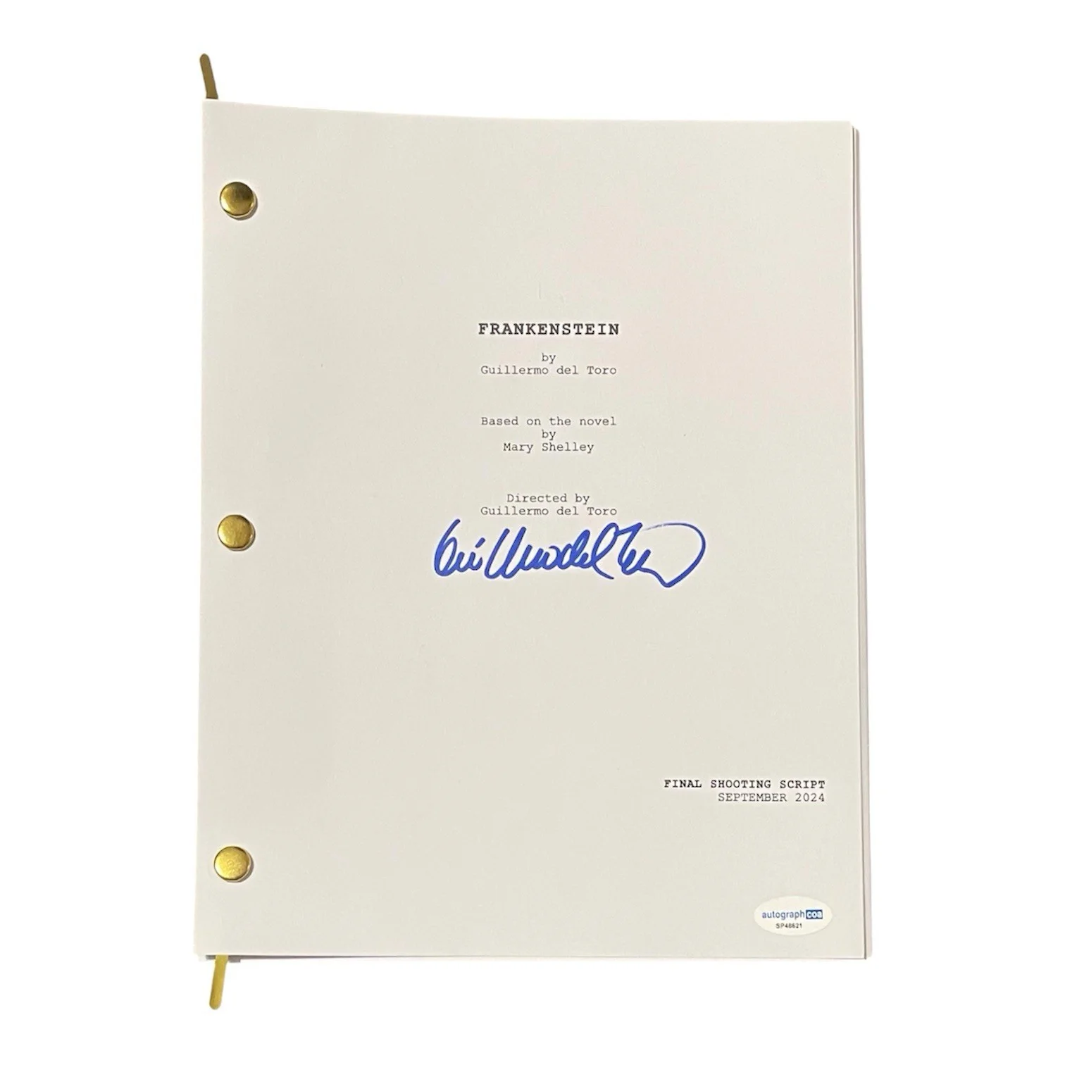 Guillermo Del Toro Signed Autographed Frankenstein Full Movie Script ACOA, image 2