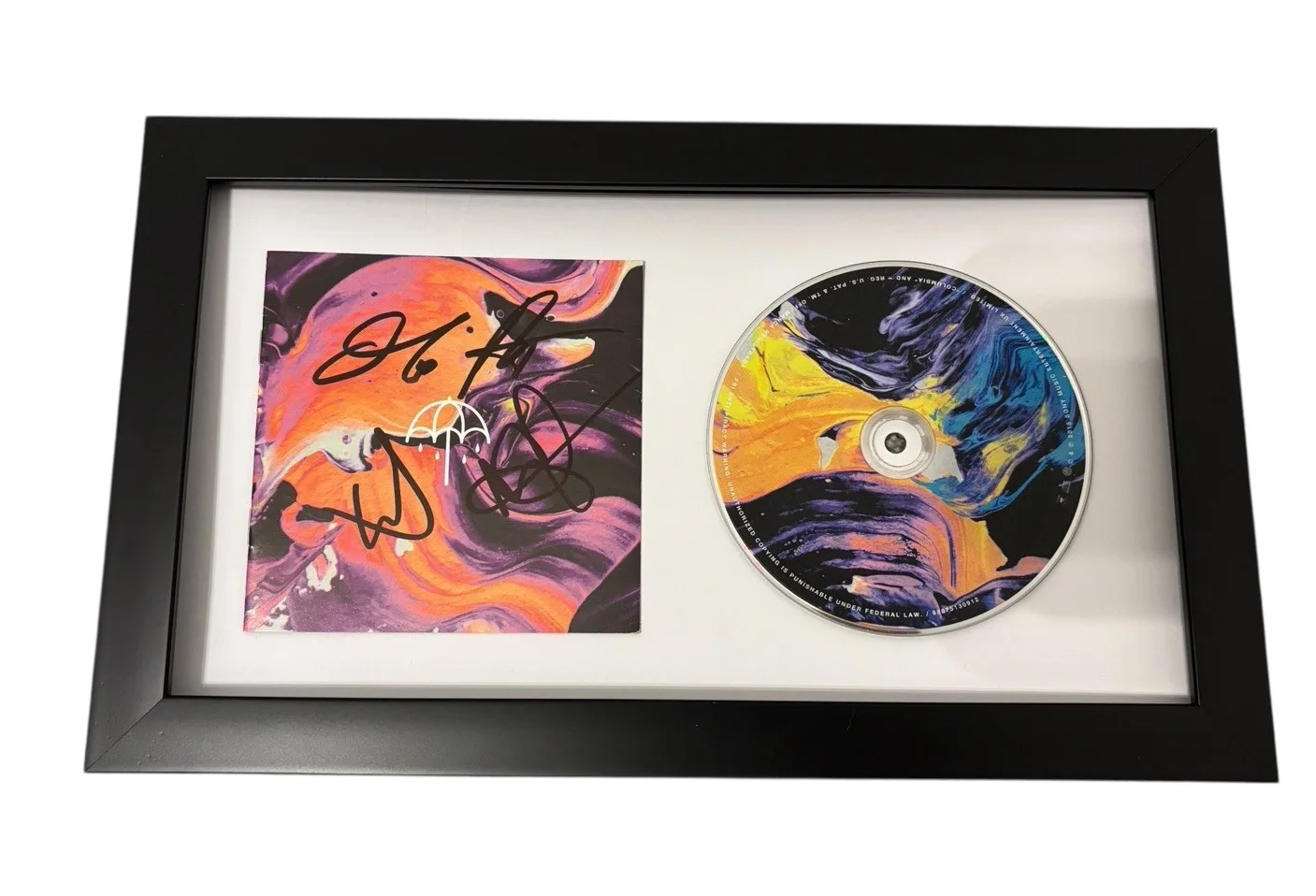 BRING ME THE HORIZON SIGNED AUTOGRAPH THAT’S THE SPIRIT FRAMED CD OLI +3 JSA COA, изображение 3