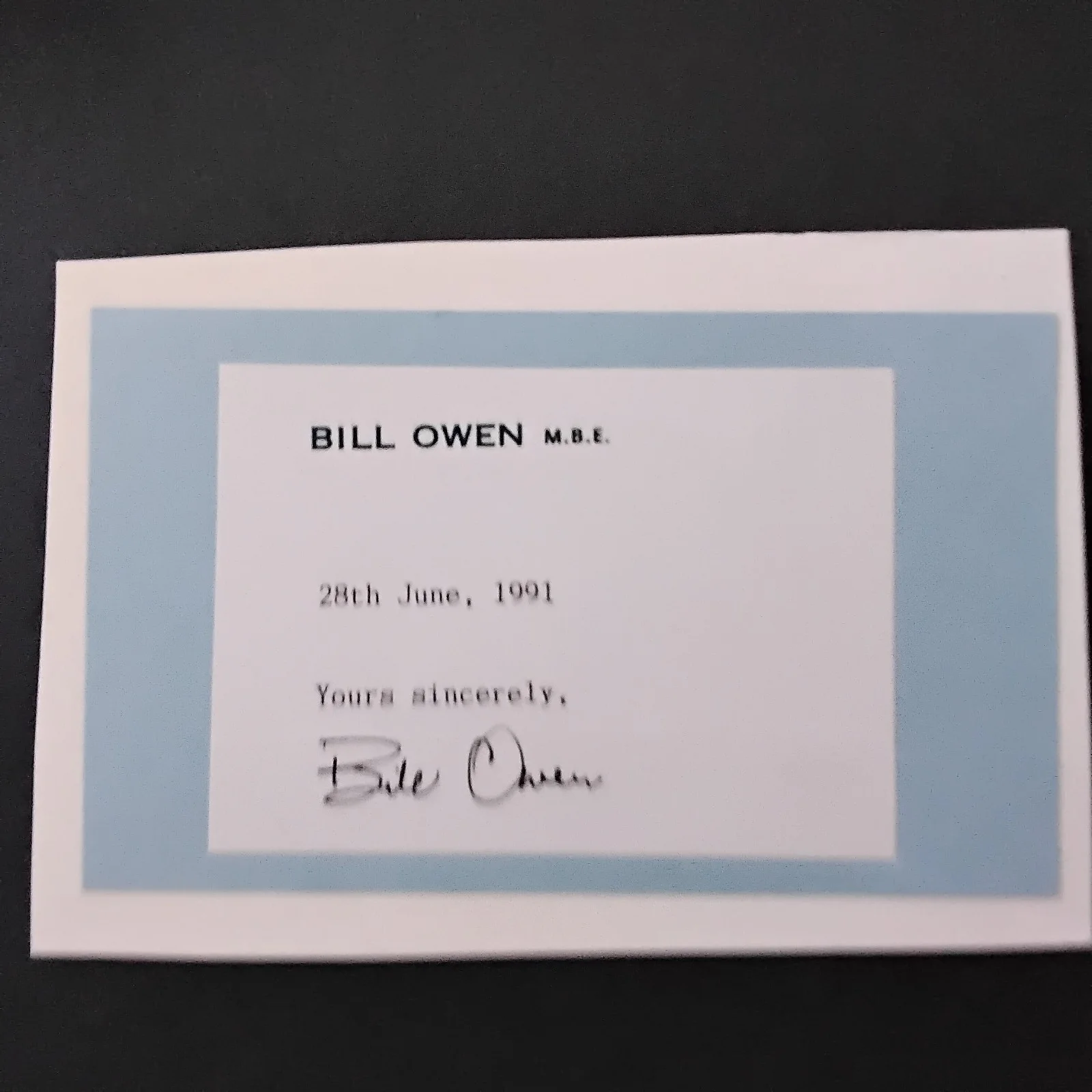 Bill Owen SIGNED Card Photo Movie TV Actor Songwriter Compo Georgy Girl Marianne, изображение 3