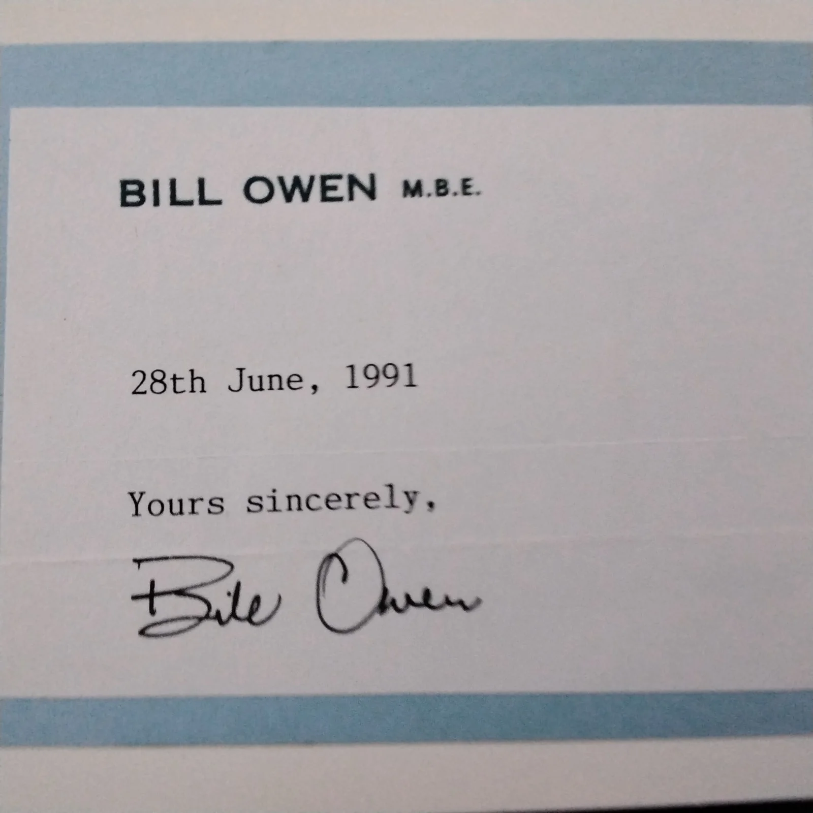 Bill Owen SIGNED Card Photo Movie TV Actor Songwriter Compo Georgy Girl Marianne, изображение 4