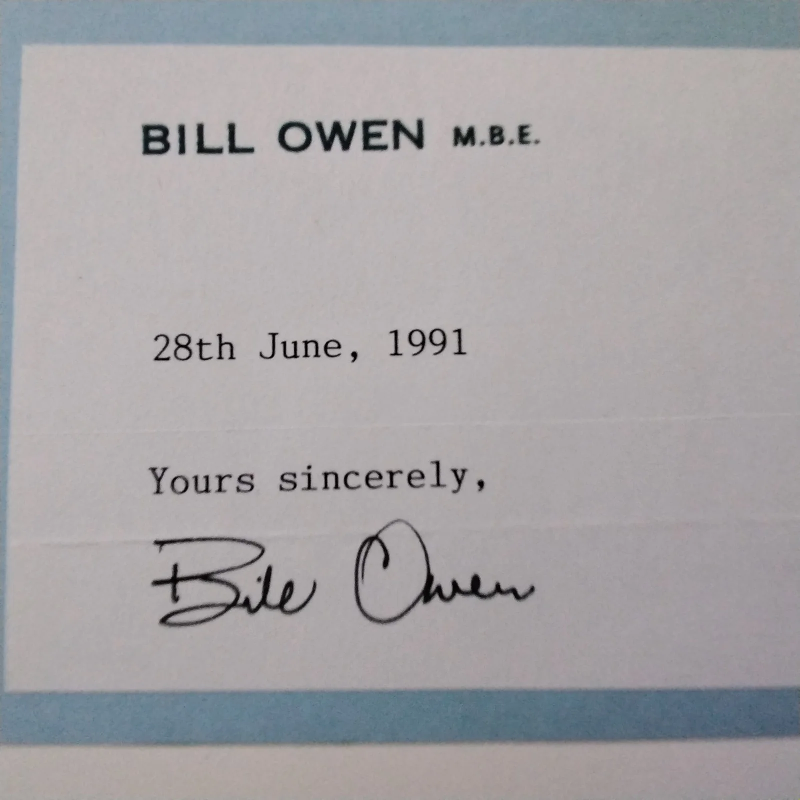 Bill Owen SIGNED Card Photo Movie TV Actor Songwriter Compo Georgy Girl Marianne, изображение 5