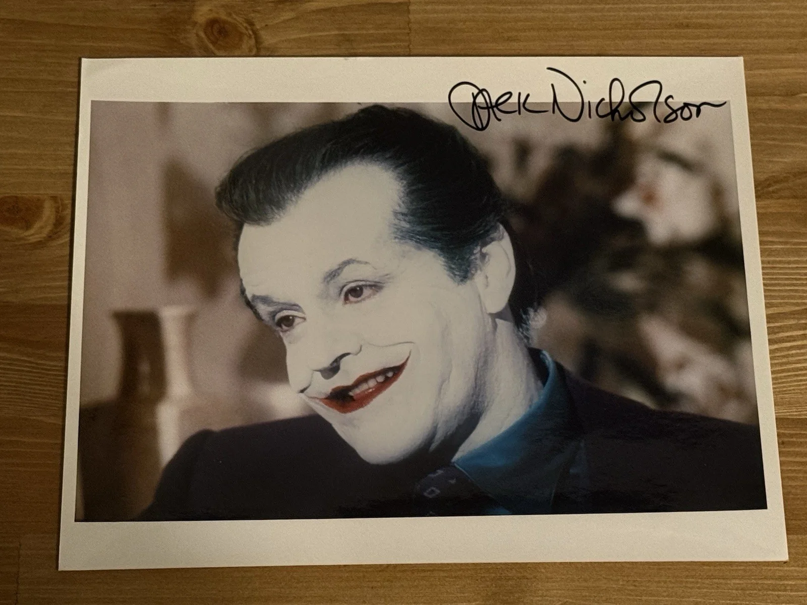 Jack Nicholson Signed 8x10 Batman 1989 Joker, image 2