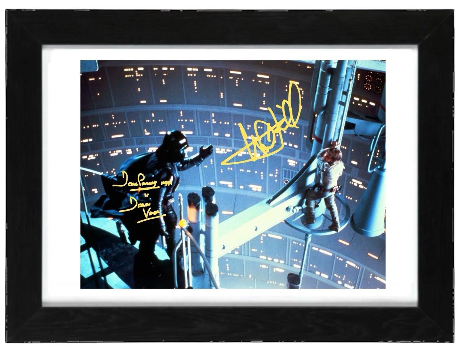 Dave Prowse and Mark Hamill Signed Autograph PHOTO Pre Print 6x4/A4/ Framed, image 2