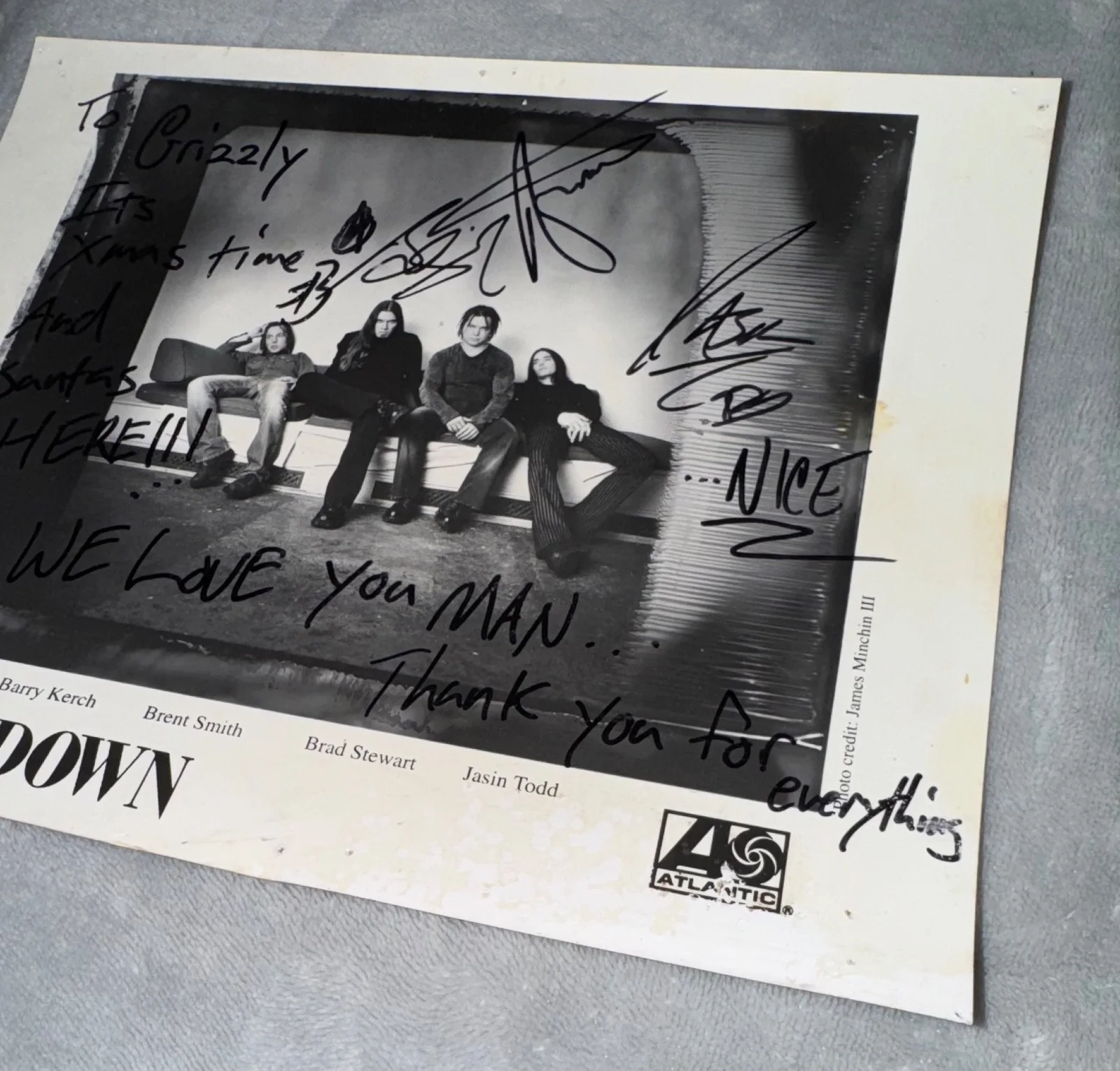 Shinedown Complete Band Signed Autographed Promotional Press Promo Photo JSA COA, изображение 2