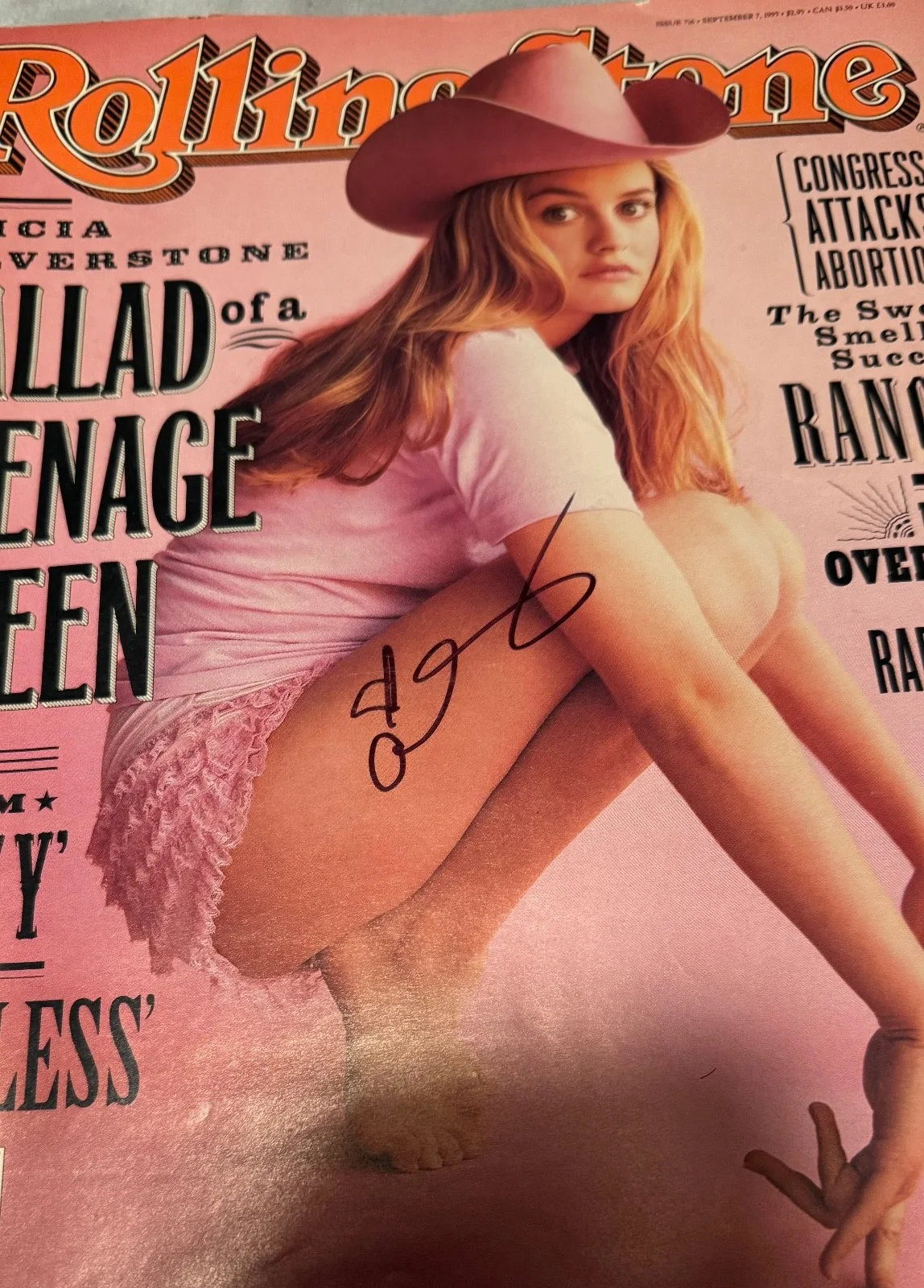 Alicia Silverstone — ALICIA SILVERSTONE Autograph Signed Rolling Stone Magazine Clueless JSA COA, image 2