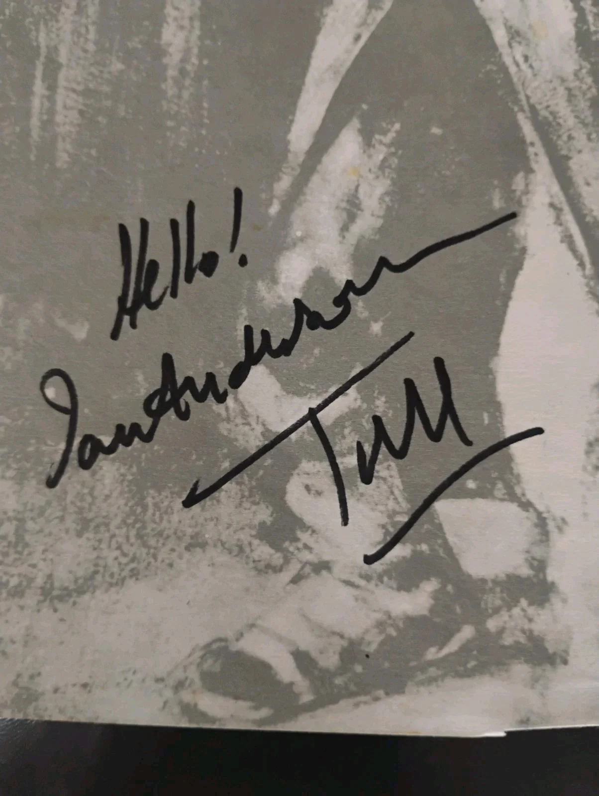 IAN ANDERSON — JETHRO TULL ICON IAN ANDERSON SIGNED AQUALUNG 12X12 ALBUM INSERT LYRIC SHEET, изображение 2