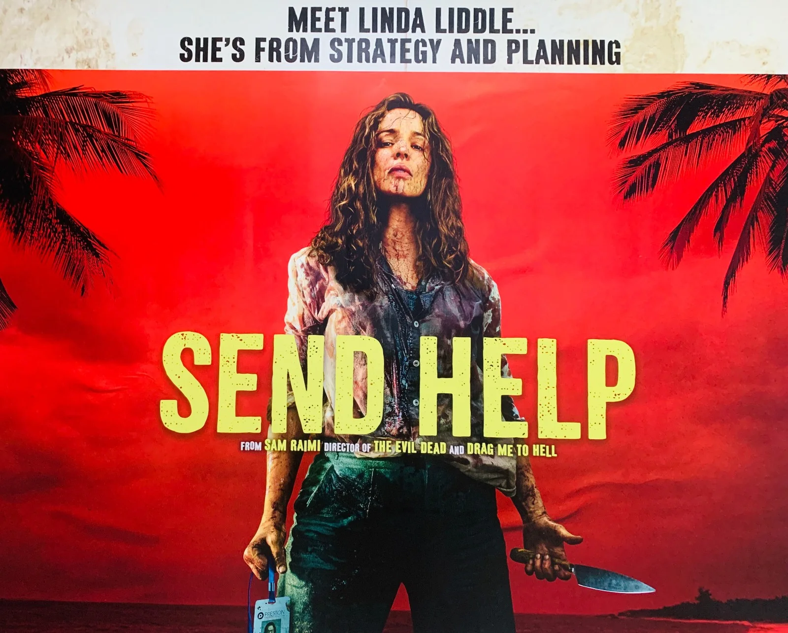 Sam Raimi's Send Help 2026 Original Quad Cinema Poster Rachel McAdams 30"x40”, image 2