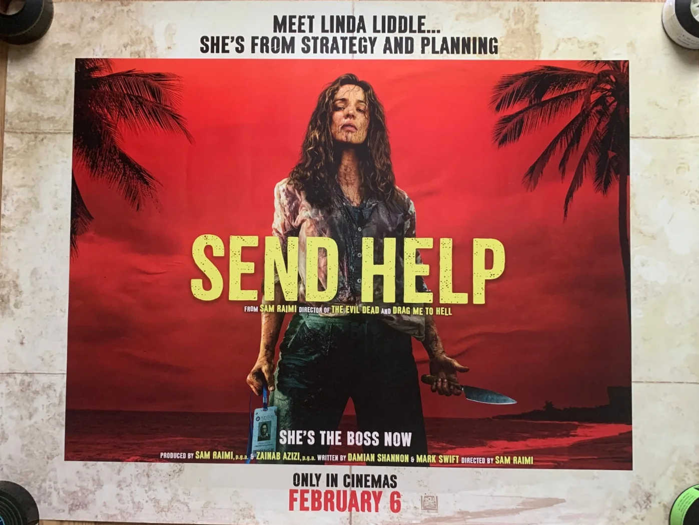 Sam Raimi's Send Help 2026 Original Quad Cinema Poster Rachel McAdams 30"x40”, image 3
