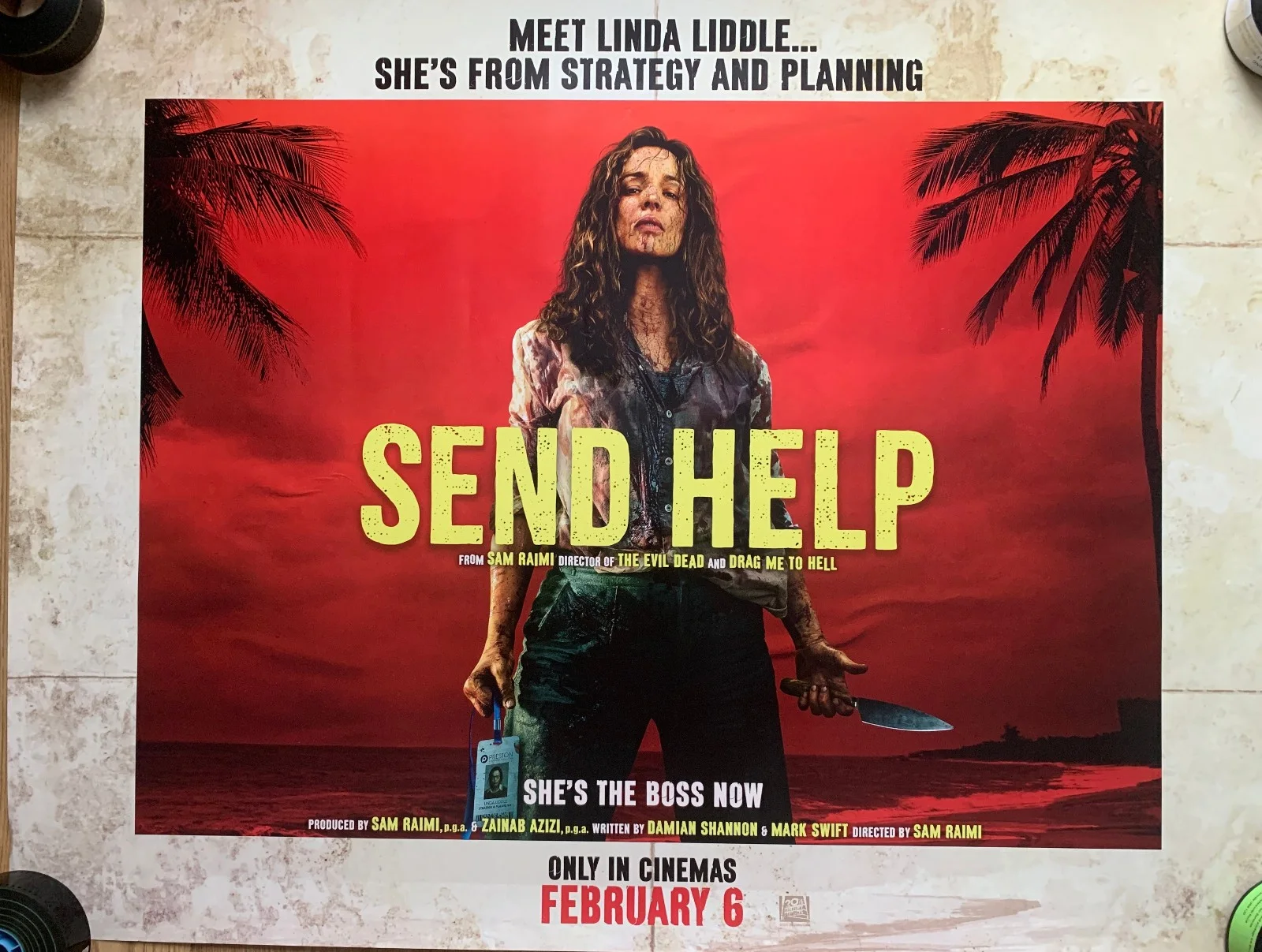 Sam Raimi's Send Help 2026 Original Quad Cinema Poster Rachel McAdams 30"x40”, image 4