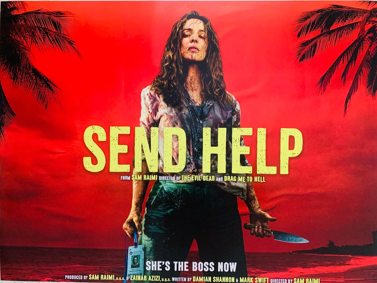 Sam Raimi's Send Help 2026 Original Quad Cinema Poster Rachel McAdams 30"x40”, image 5