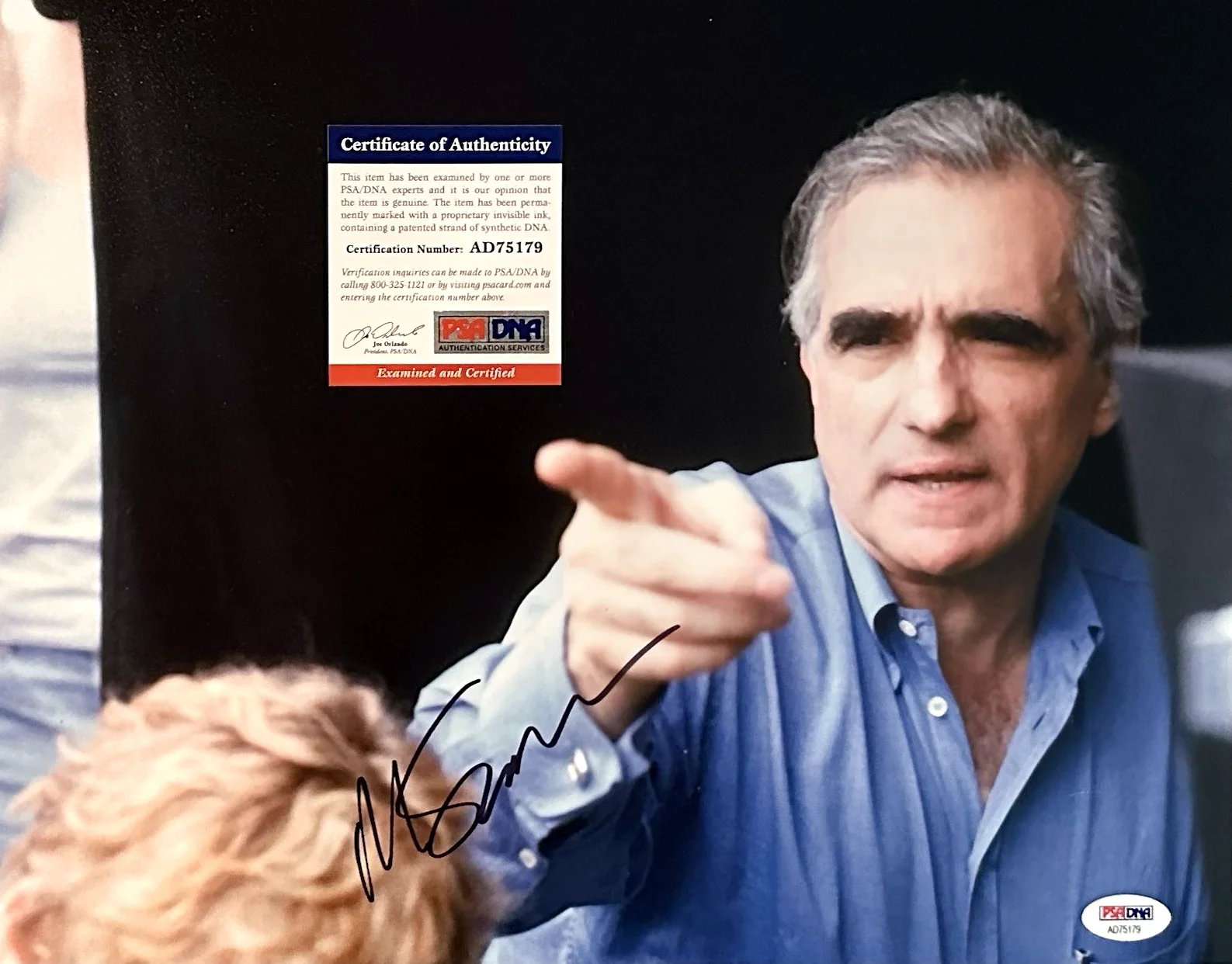 Martin Scorsese — MARTIN SCORSESE Signed 11x14 PHOTO Filmmaker Goodfellas PSA Authentic Autograph, image 2