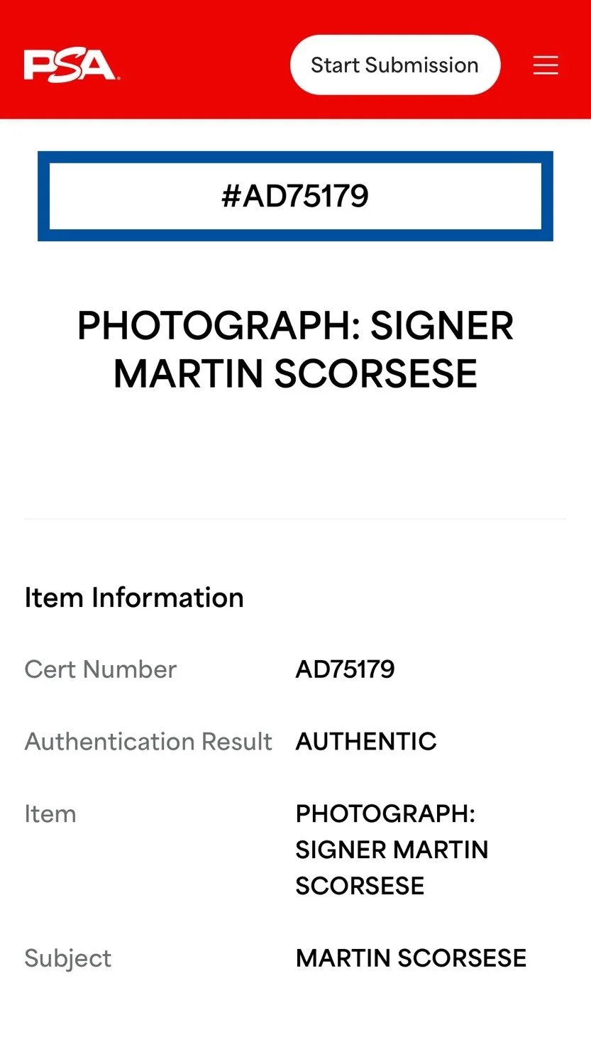 Martin Scorsese — MARTIN SCORSESE Signed 11x14 PHOTO Filmmaker Goodfellas PSA Authentic Autograph, image 4