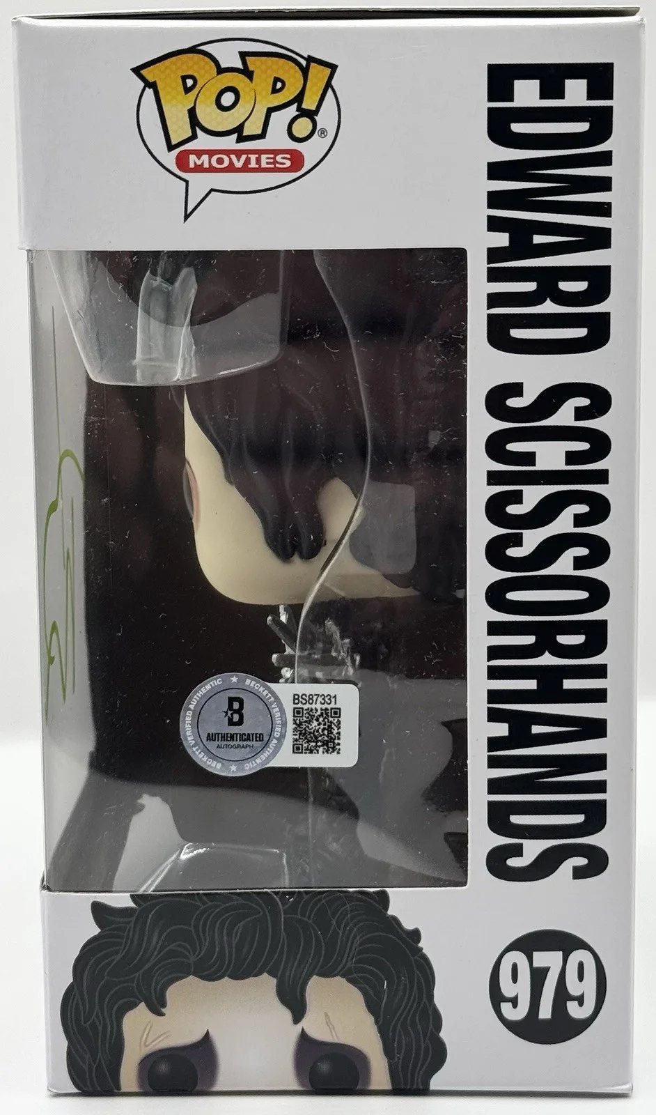 Johnny Depp — Johnny Depp Signed Autographed Edward Scissorhands Funko Pop BAS Beckett COA, изображение 2
