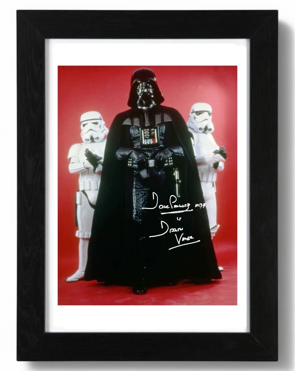 Dave Prowse Signed Autograph PHOTO Pre Print 6x4/A4/ Framed Darth Vader, image 3