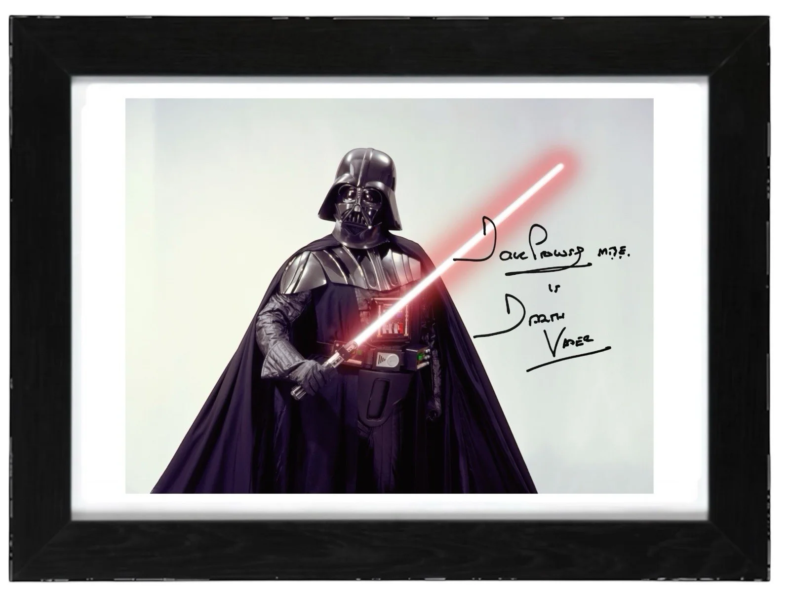 Dave Prowse Signed Autograph PHOTO Pre Print 6x4/A4/ Framed Darth Vader, image 2