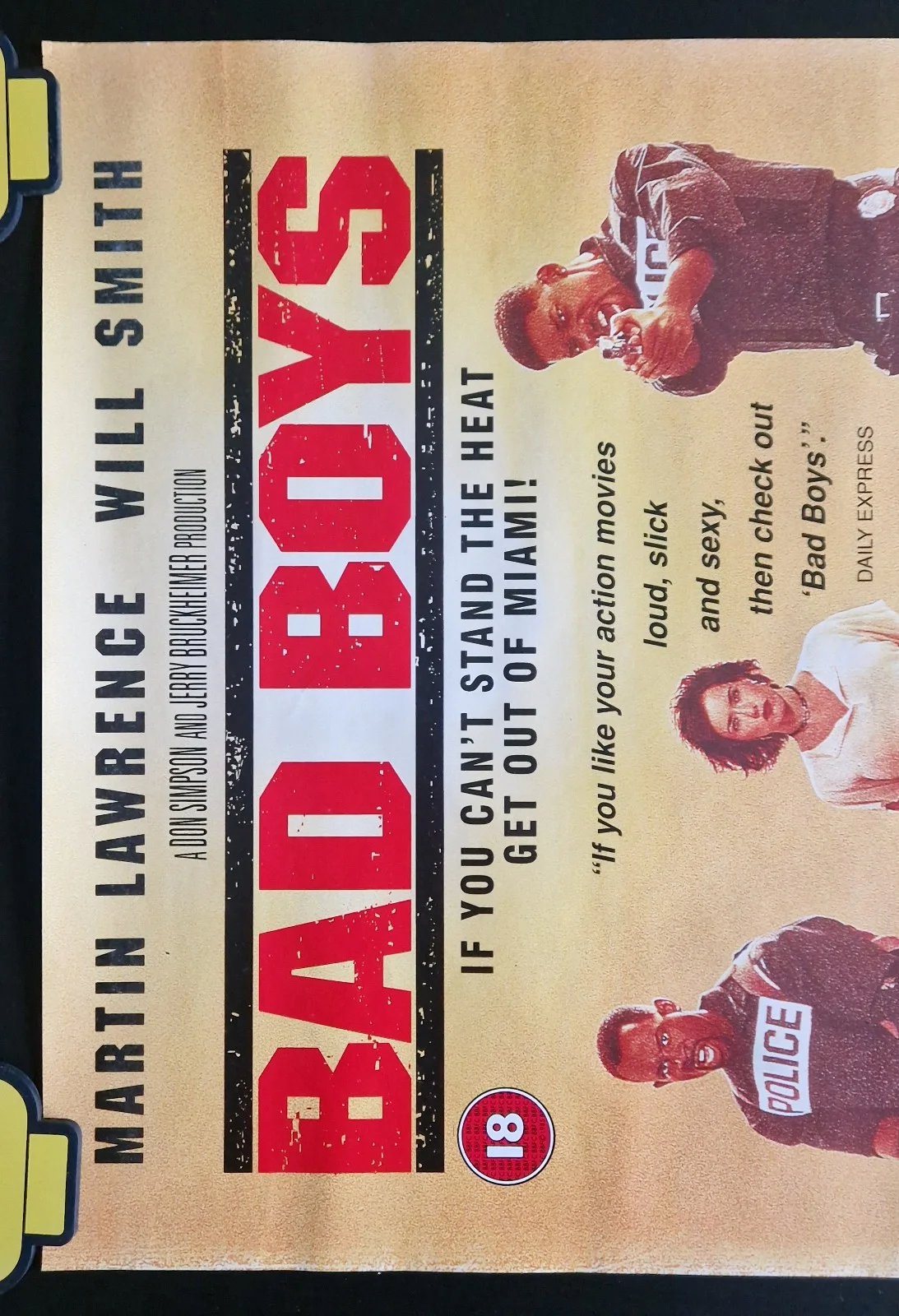 Bad Boys 1995 VHS Video Store Promo Poster – A2, image 2