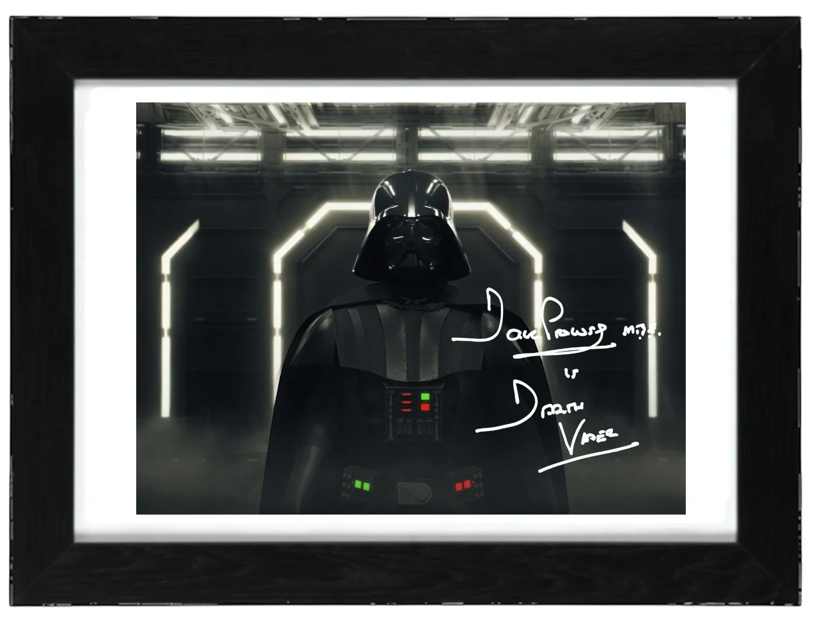 Dave Prowse Signed Autograph PHOTO Pre Print 6x4/A4/ Framed Darth Vader, изображение 2
