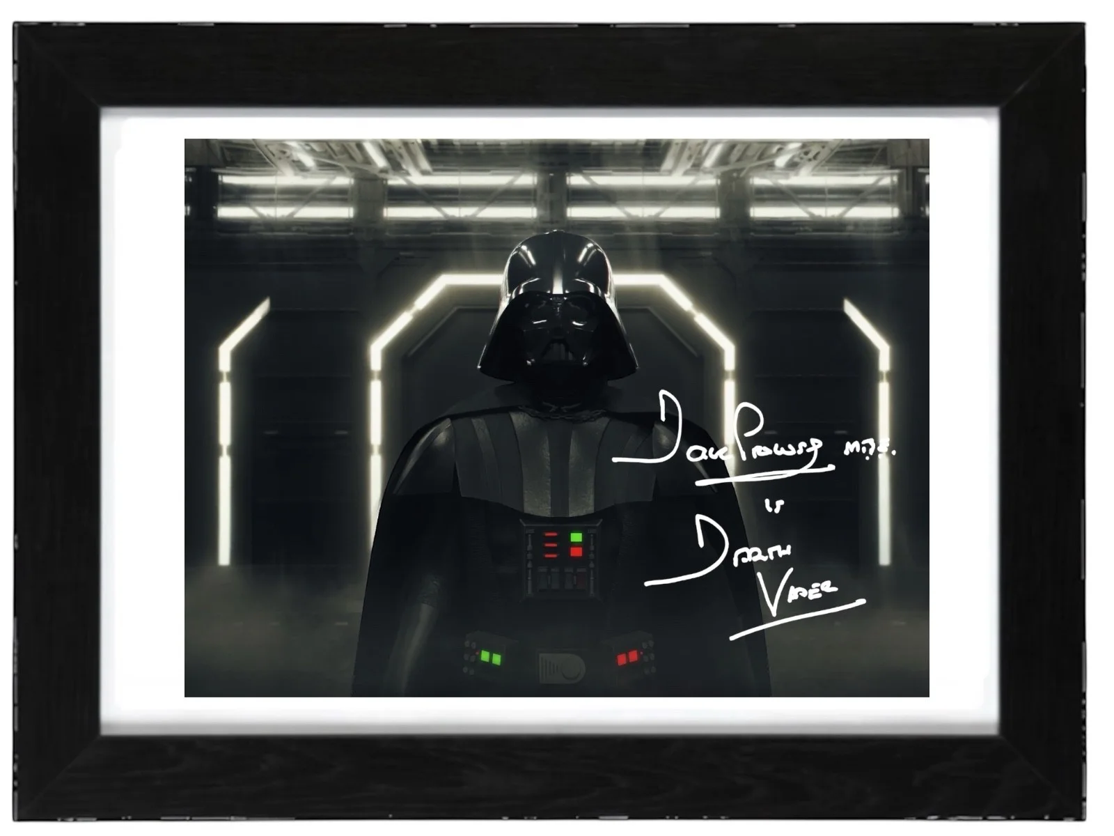 Dave Prowse Signed Autograph PHOTO Pre Print 6x4/A4/ Framed Darth Vader, изображение 3