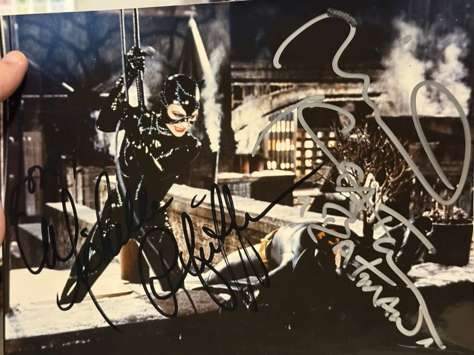 Michael Keaton Michelle Pfeiffer Signed 8x10 Batman Returns Catwoman, изображение 4