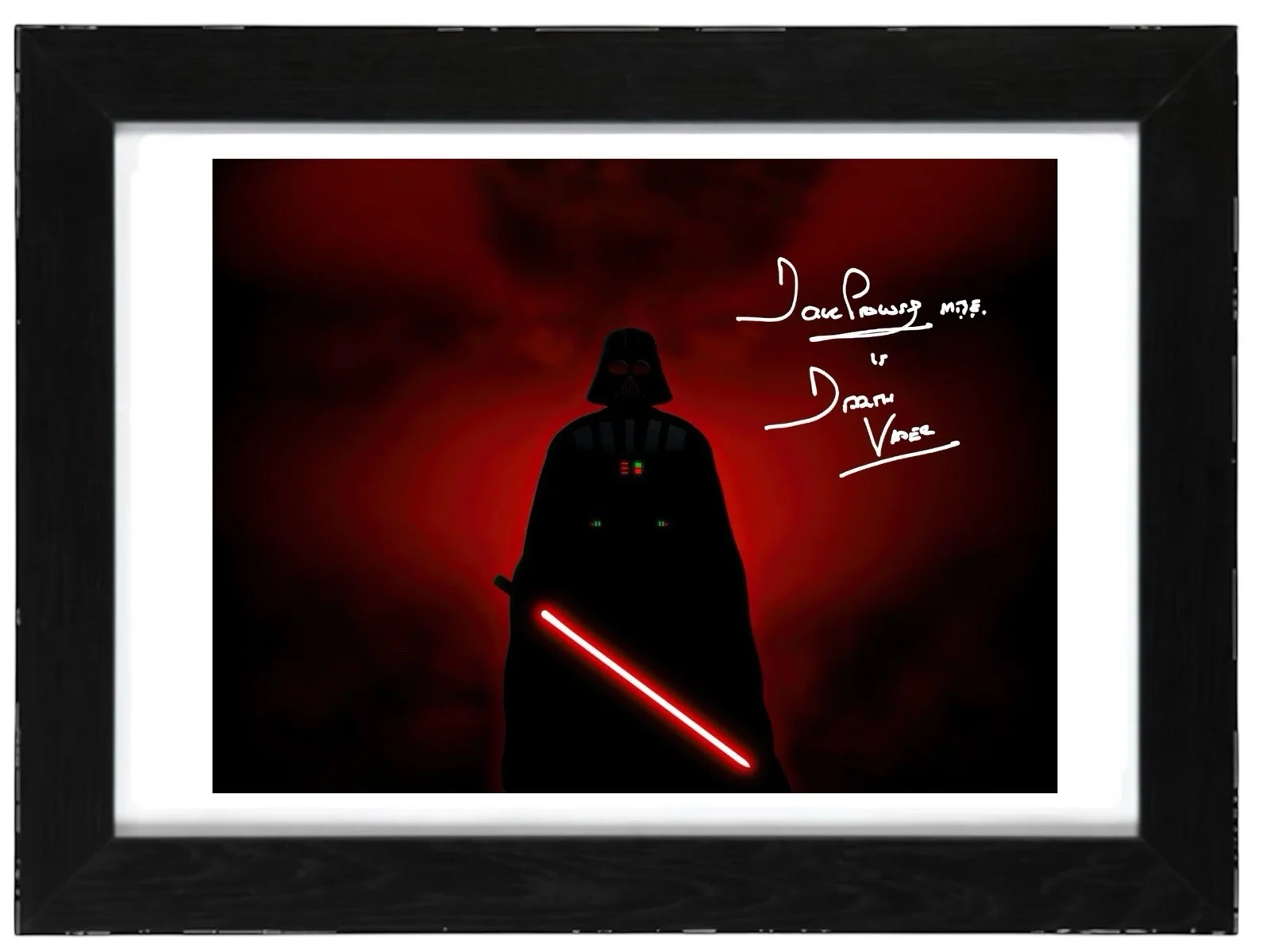 Dave Prowse Signed Autograph PHOTO Pre Print 6x4/A4/ Framed Darth Vader, image 2