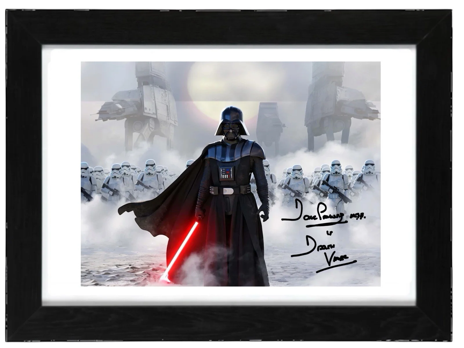 Dave Prowse Signed Autograph PHOTO Pre Print 6x4/A4/ Framed Darth Vader, image 2