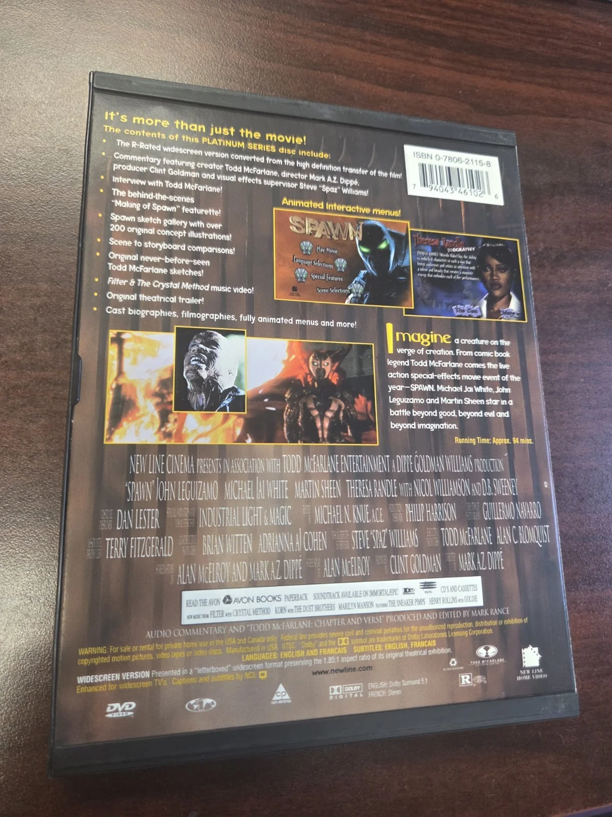 SPAWN COLLECTORS cut DVD movie cover 1 Signed Michael Jai White, image 2