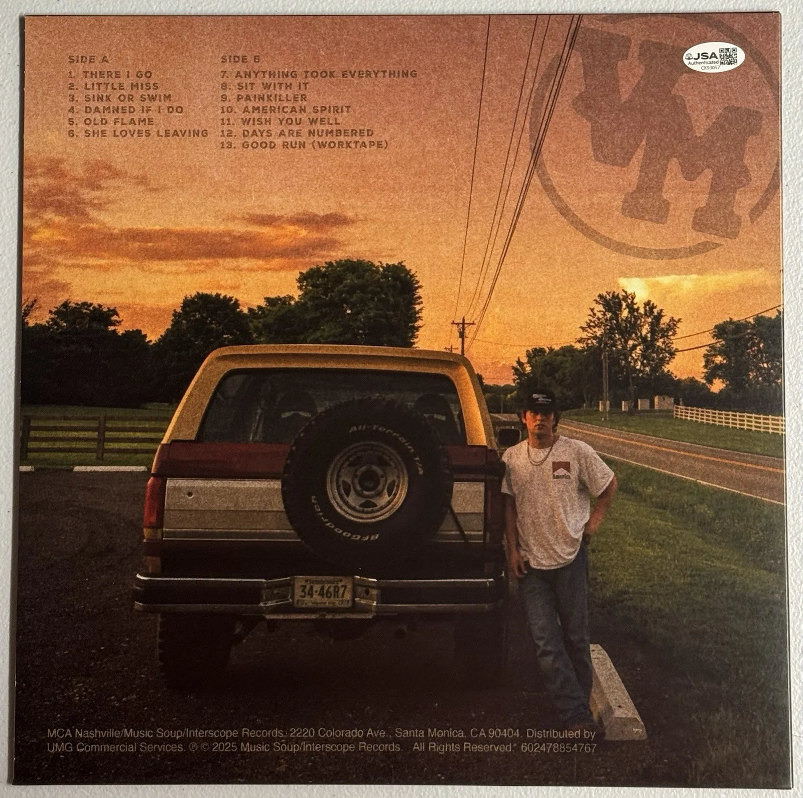 Vincent Mason Signed Autographed “There I Go” Vinyl Album JSA COA, изображение 3