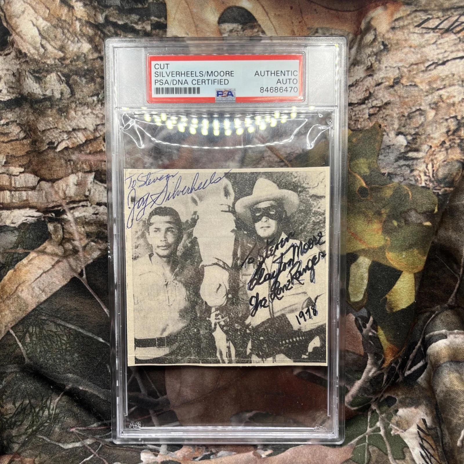 Clayton Moore & Jay Silverheels — Jay Silverheels & Clayton Moore autographed THE LONE RANGER PSA/DNA Authentic