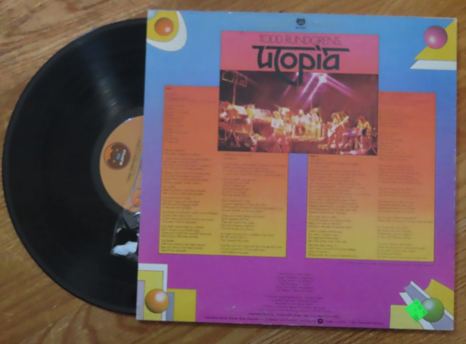 TODD RUNDGREN signed "Todd Rundgren's Utopia" 1974 Record / Album Set RUNT NAZZ, изображение 2